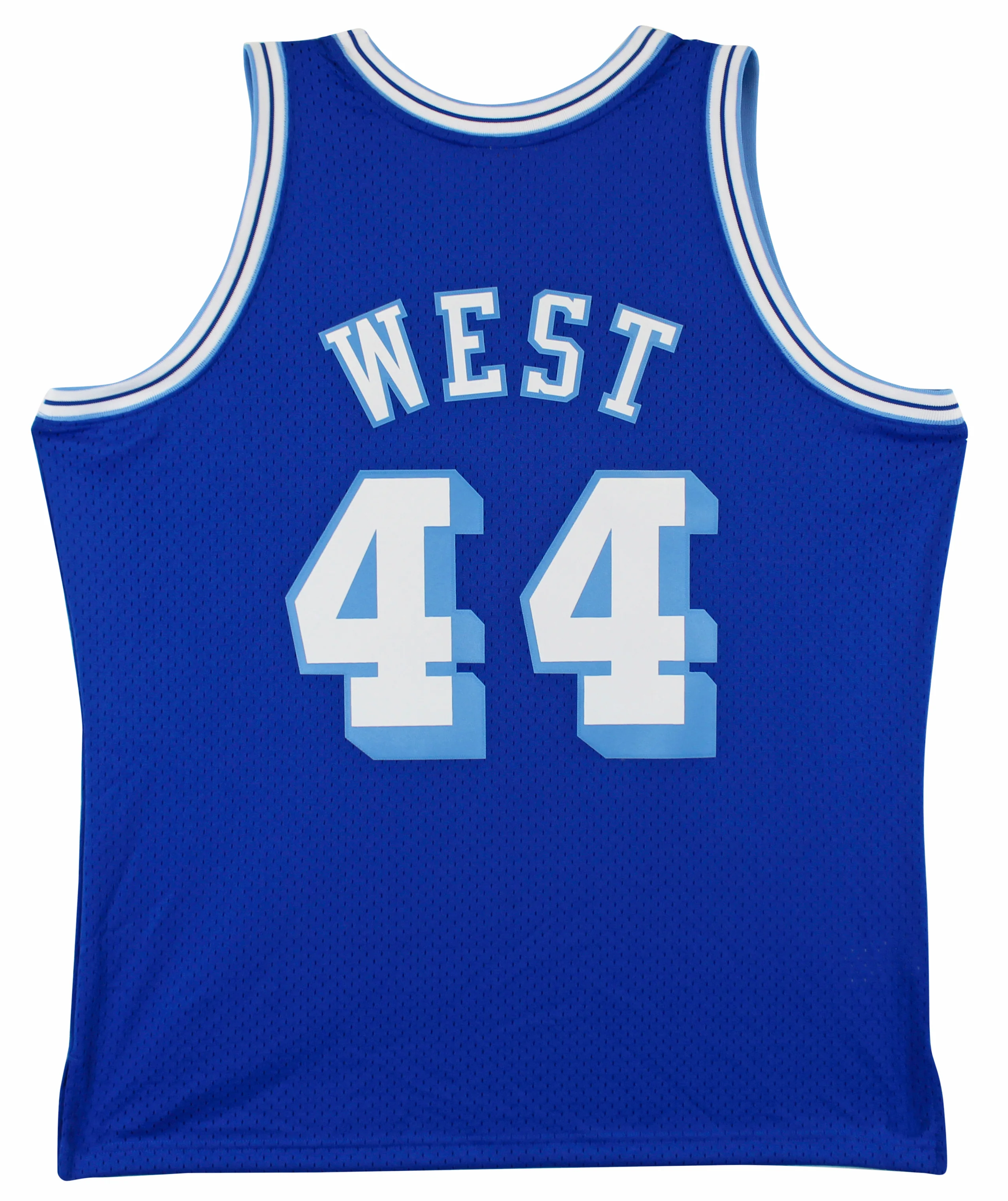 Lakers Jerry West Blue 1960-61 Mitchell & Ness HWC Swingman Jersey Un-signed - Image 3