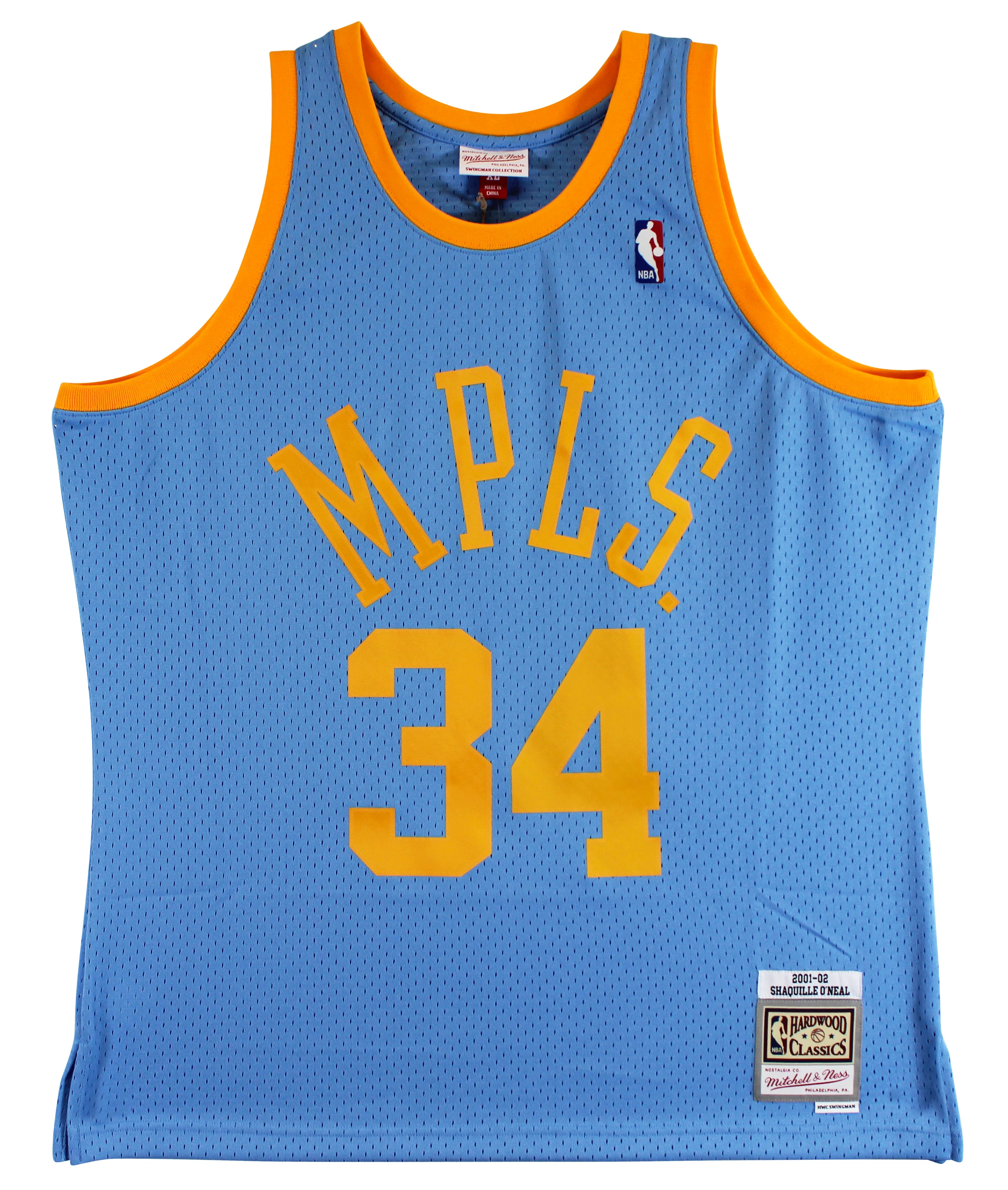 Lakers Shaquille O'Neal Authentic Signed Blue 2001-02 TB M&N HWC Jersey BAS Wit - Image 5