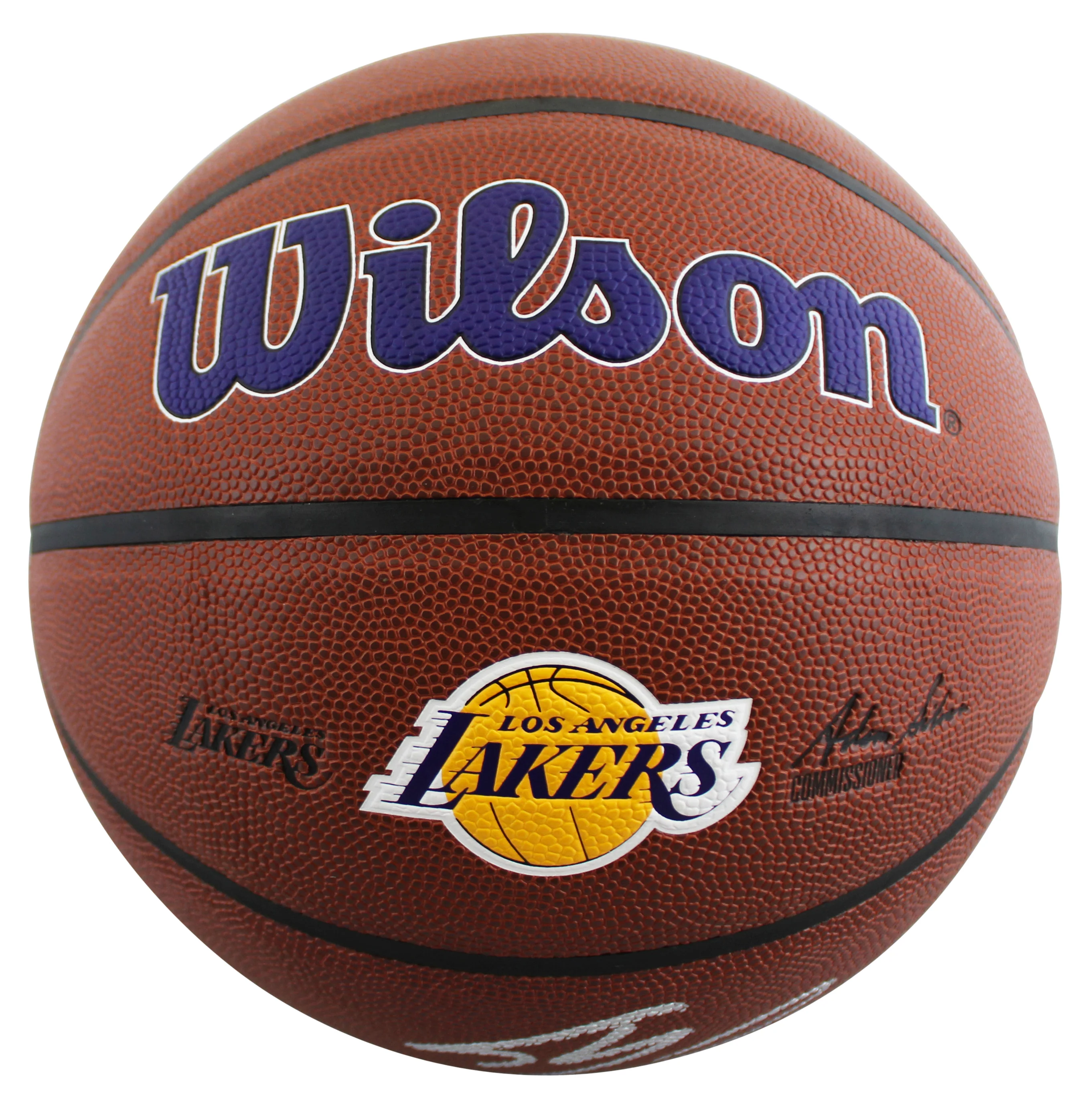 Lakers Shaquille O'Neal Signed Wilson Lakers Logo Brown Basketball W/ Case BAS W - Image 5