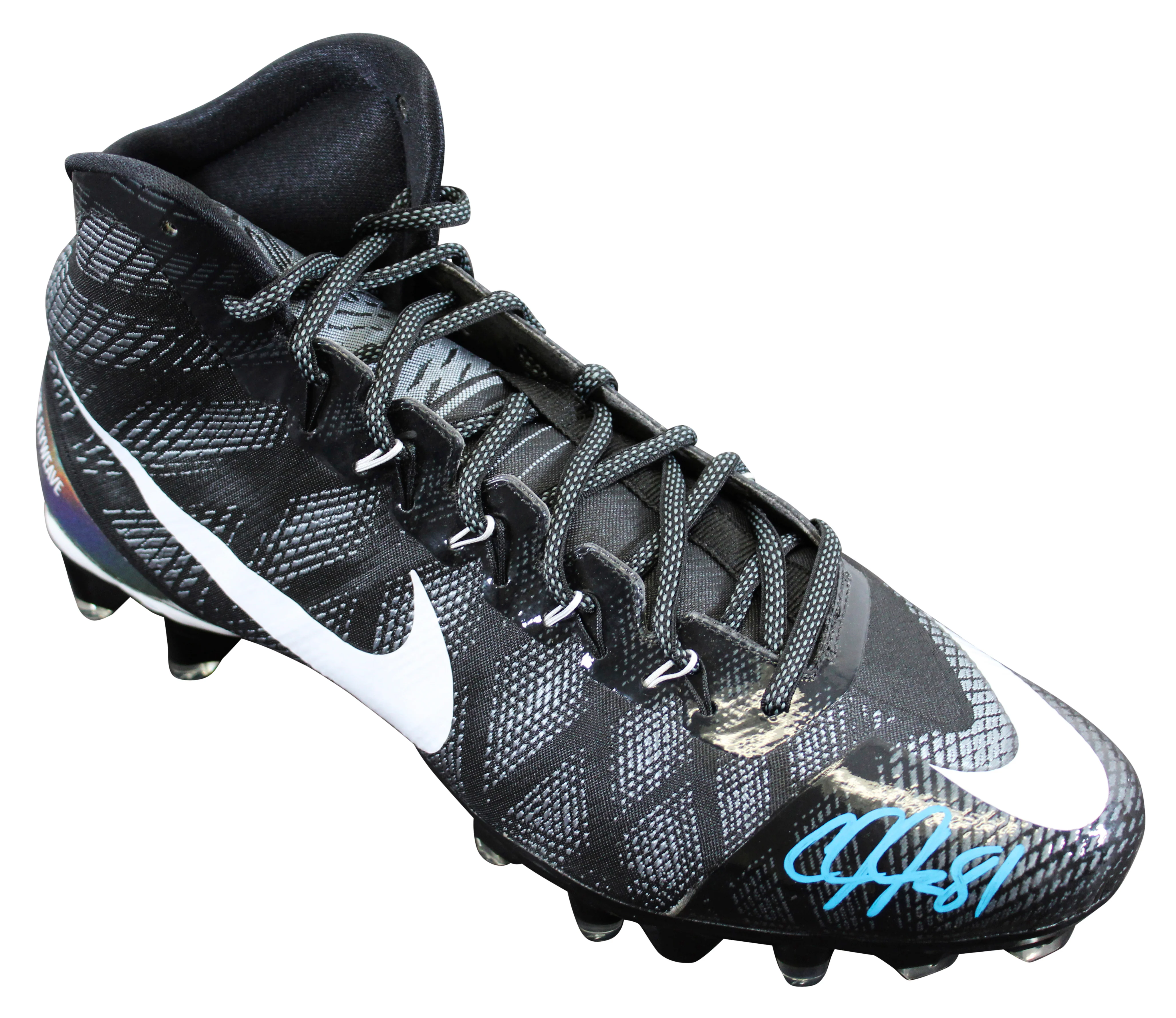 Lions Calvin Johnson Signed Signature Series Right Football Cleat BAS Witnessed - Image 2
