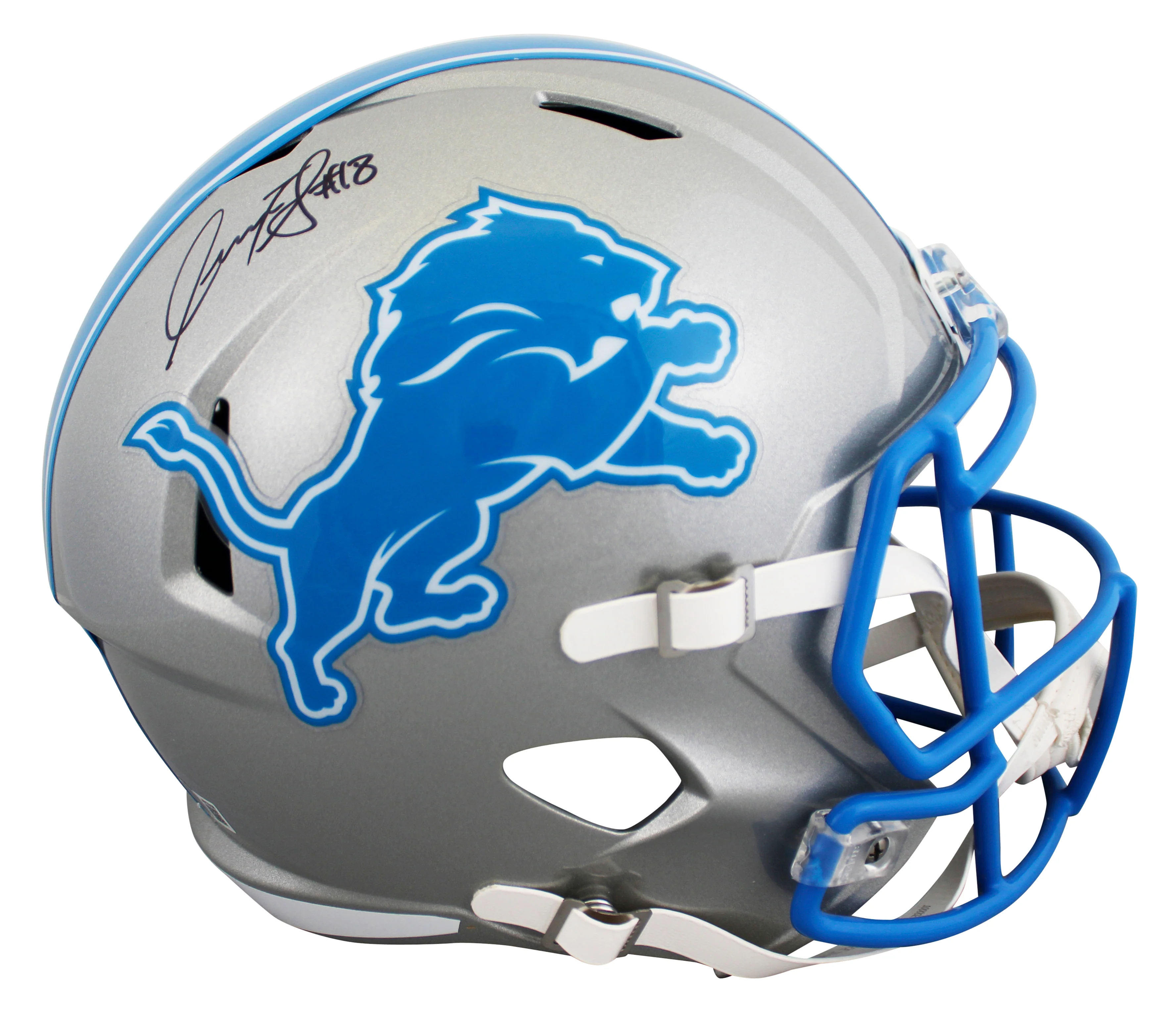 Lions Isaac TeSlaa Signed Full Size Speed Rep Helmet W/ Case BAS Witnessed - Image 3