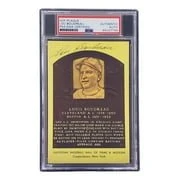 Lou Boudreau Signed 4x6 Cleveland HOF Plaque Card PSA/DNA 85027794 - Image 3