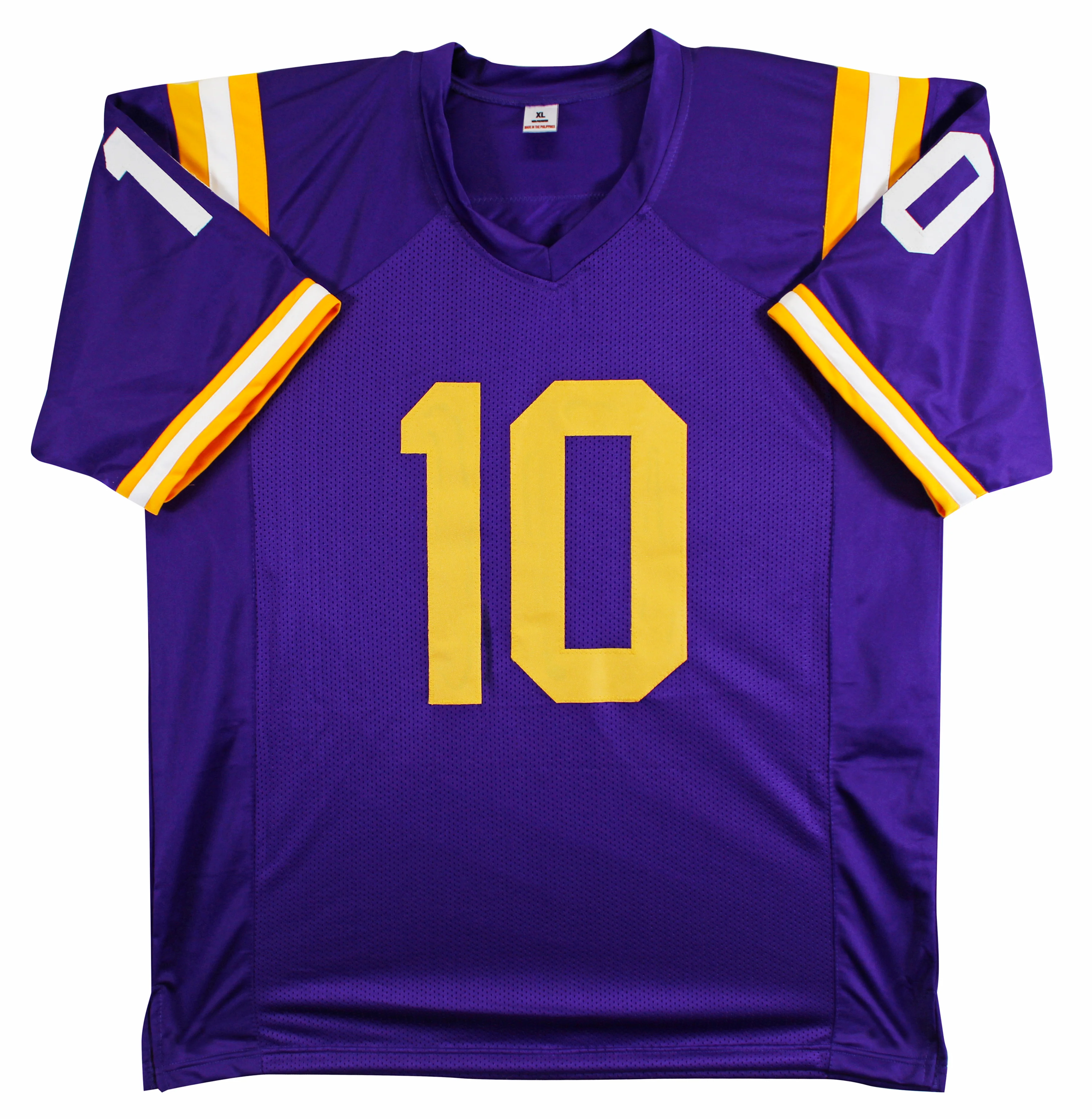 LSU Sam Leavitt Authentic Signed Alternate Purple Pro Style Jersey BAS Witnessed - Image 4