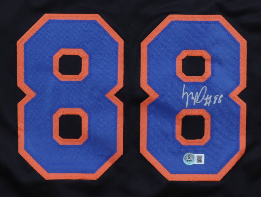 Luis Robert New York Signed Black Baseball Jersey BAS - Image 2