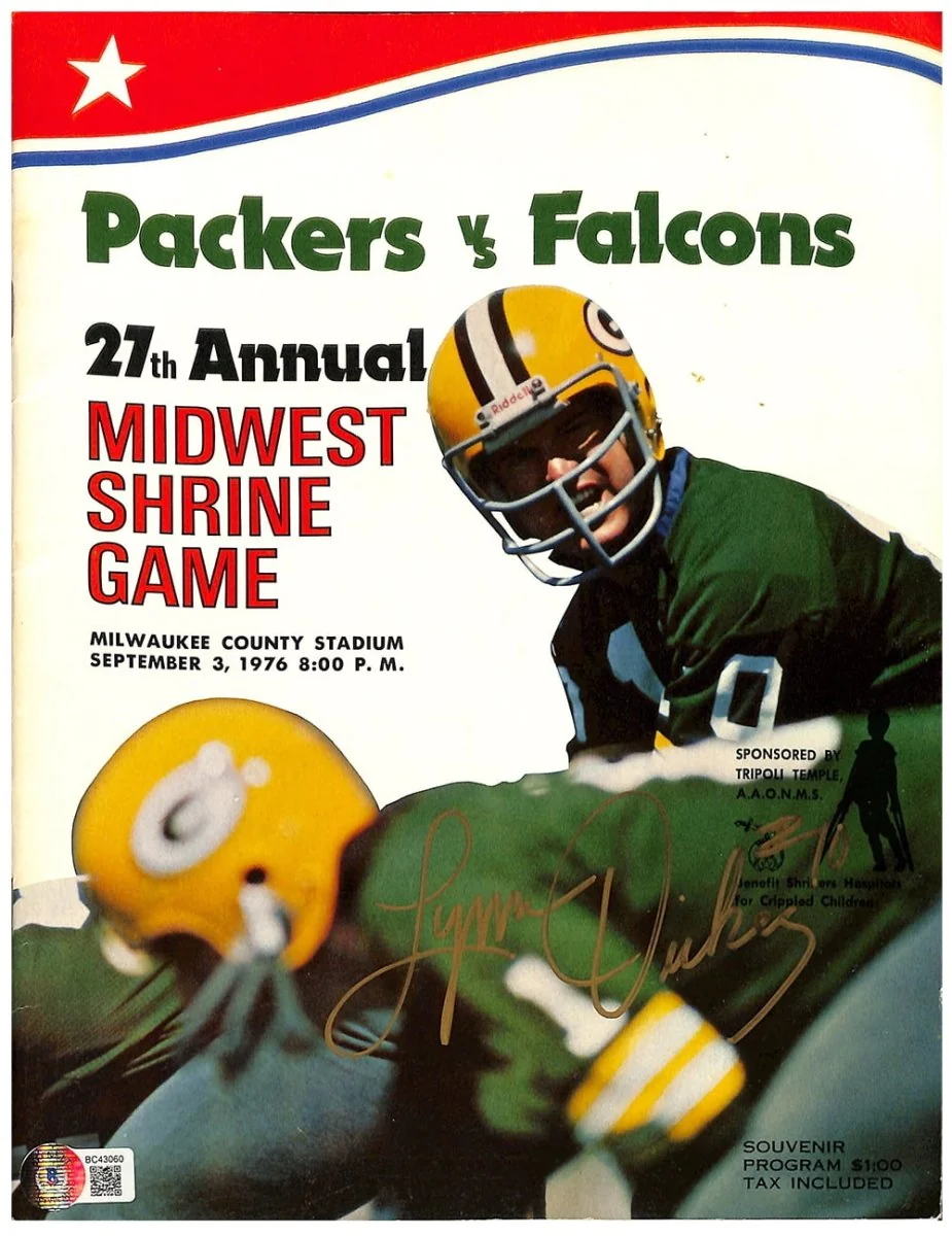Lynn Dickey Packers Signed September 3rd 1976 Football Game Program BAS - Image 7