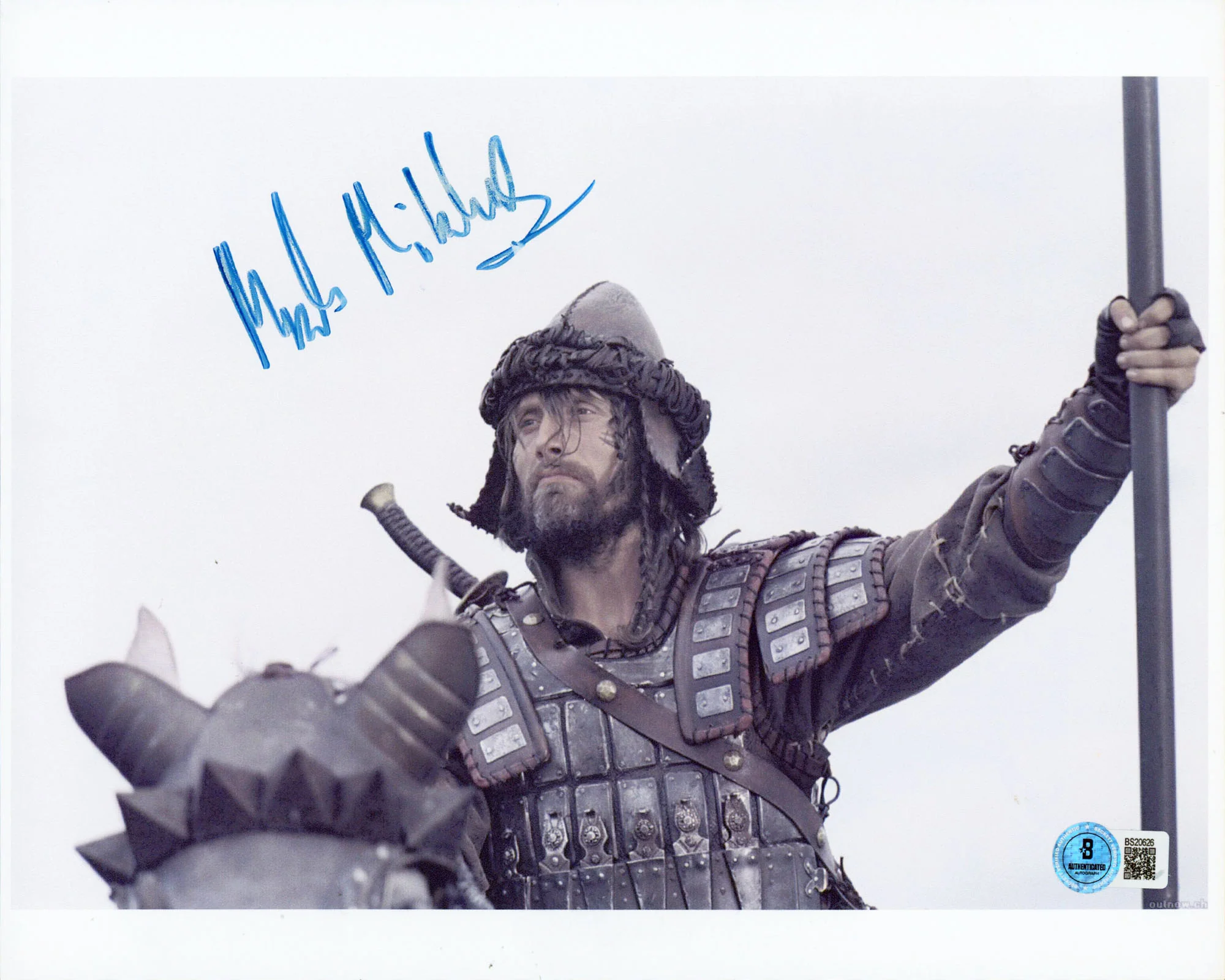 Mads Mikkelsen King Arthur Authentic Signed 8.5x11 Horizontal Photo BAS#BS20626 - Image 2