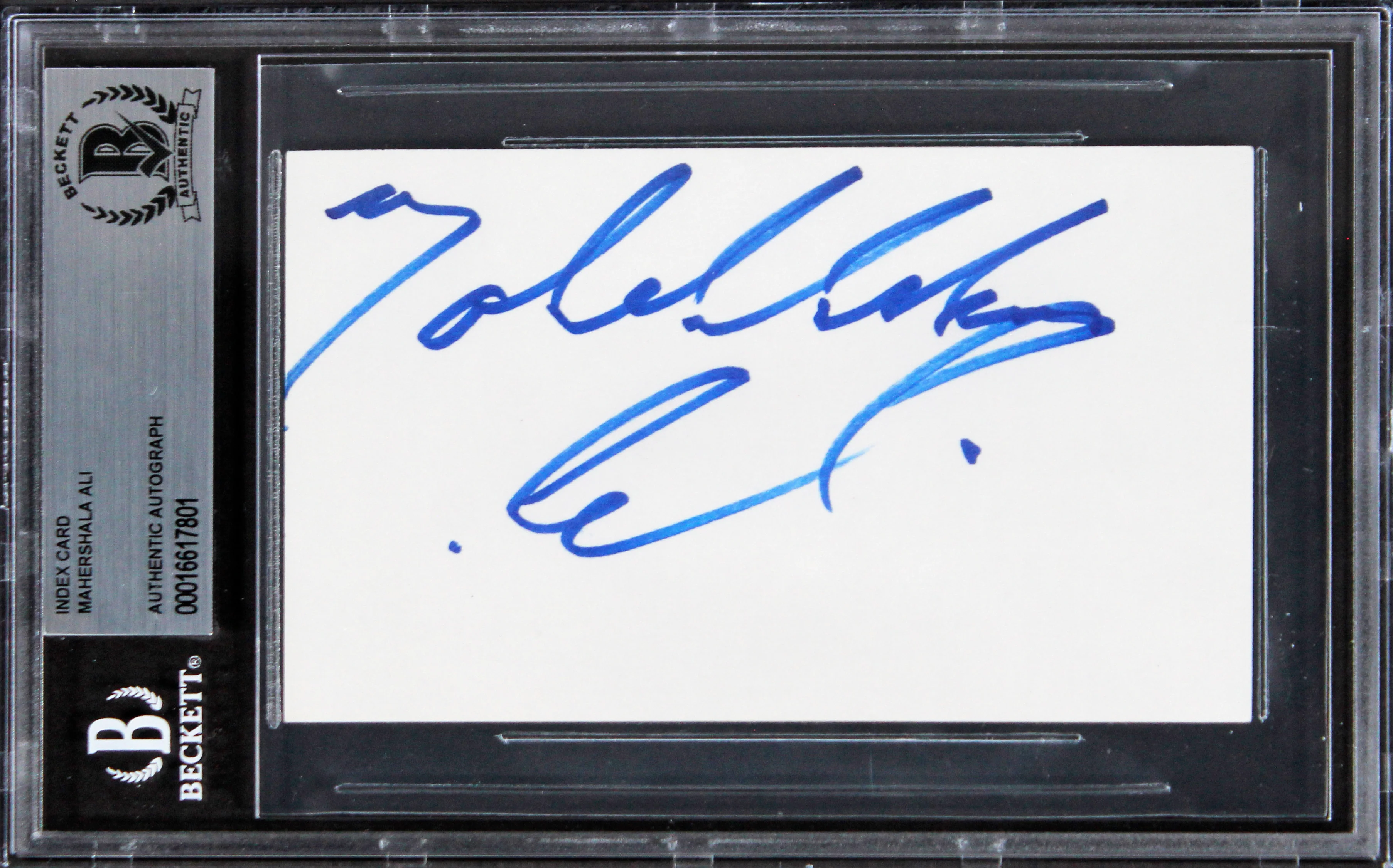 Mahershala Ali The Hunger Games Authentic Signed 3x5 Index Card BAS Slabbed - Image 2