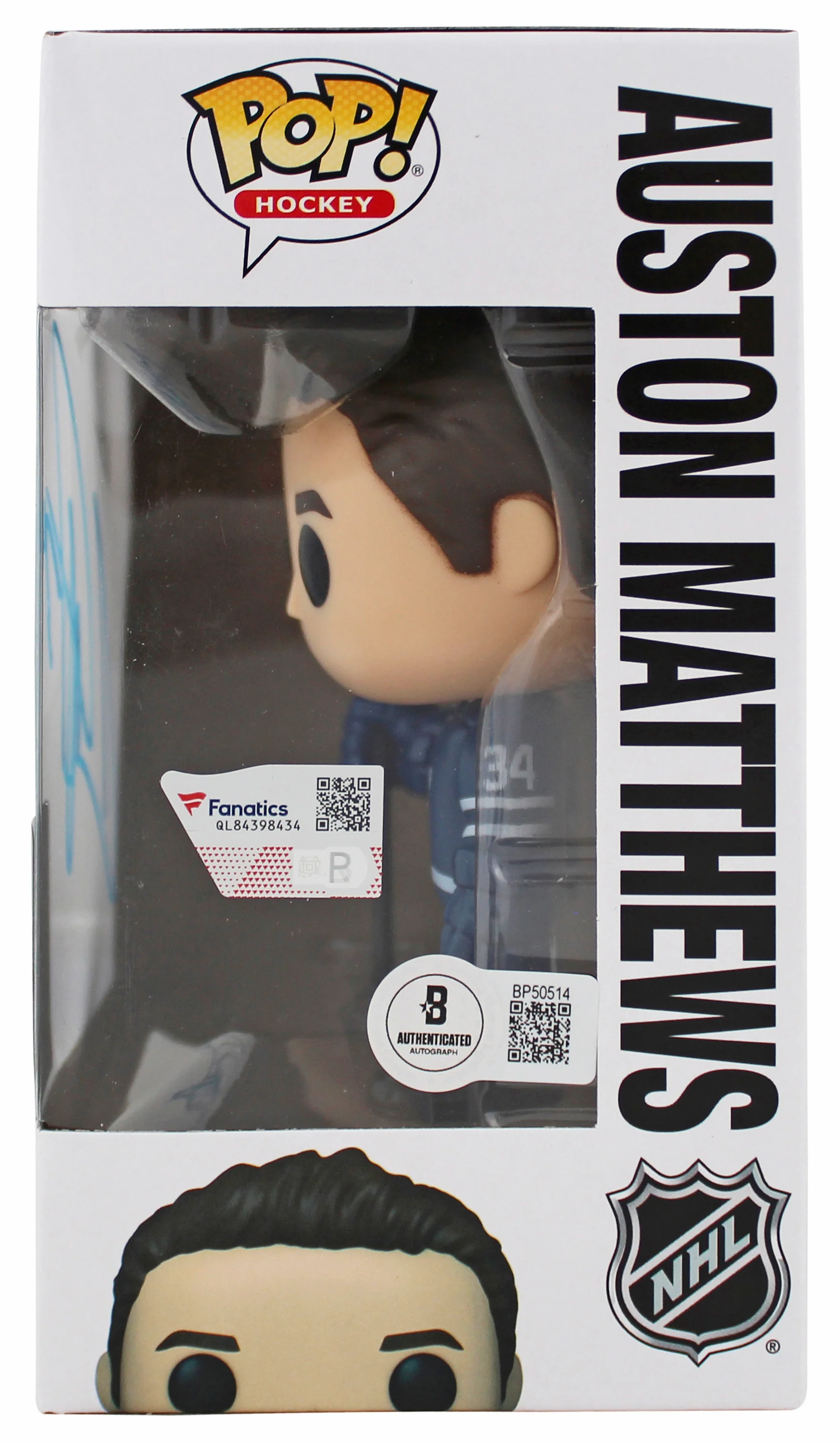 Maple Leafs Auston Matthews Signed #74 Funko Pop Vinyl Figure BAS & Fan - Image 4