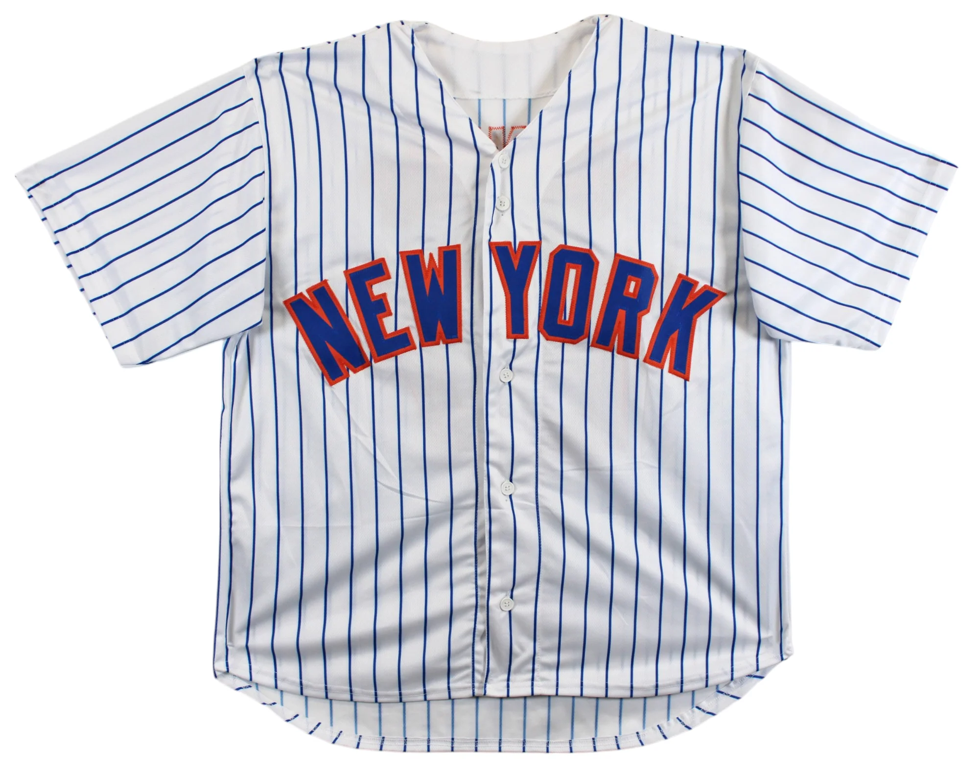 Mark Vientos Authentic Signed White Pinstripe Pro Style Jersey BAS Witnessed - Image 4