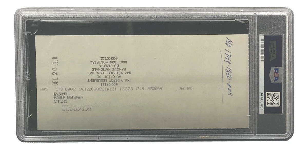 Maurice Richard Signed Montreal Canadiens Bank Check #172 PSA/DNA - Image 2