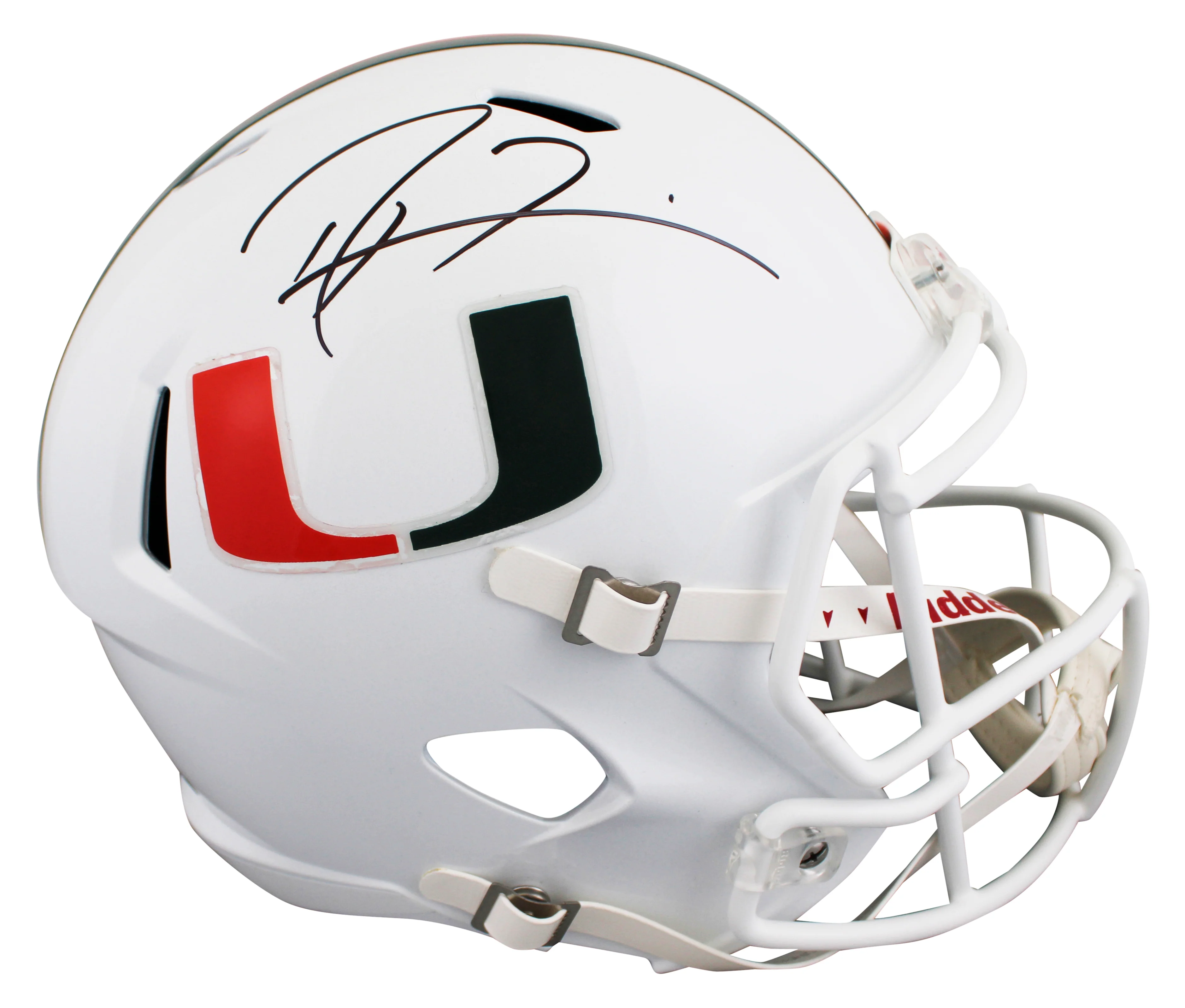 Miami Ray Lewis Authentic Signed White Full Size Speed Rep Helmet BAS Witnessed - Image 2