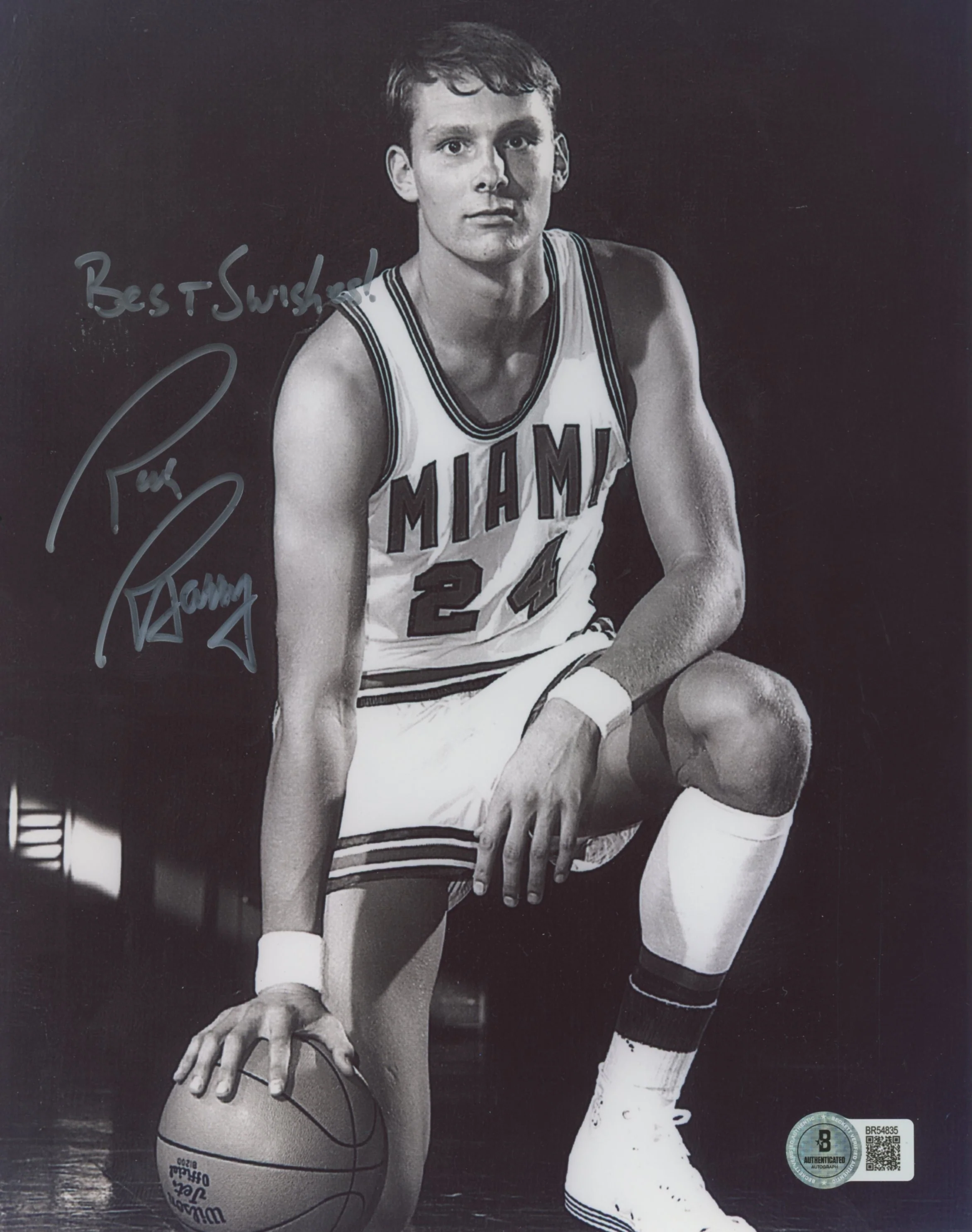 Miami Rick Barry "Best Swishes" Authentic Signed 8x10 Photo BAS #BR54835 - Image 2