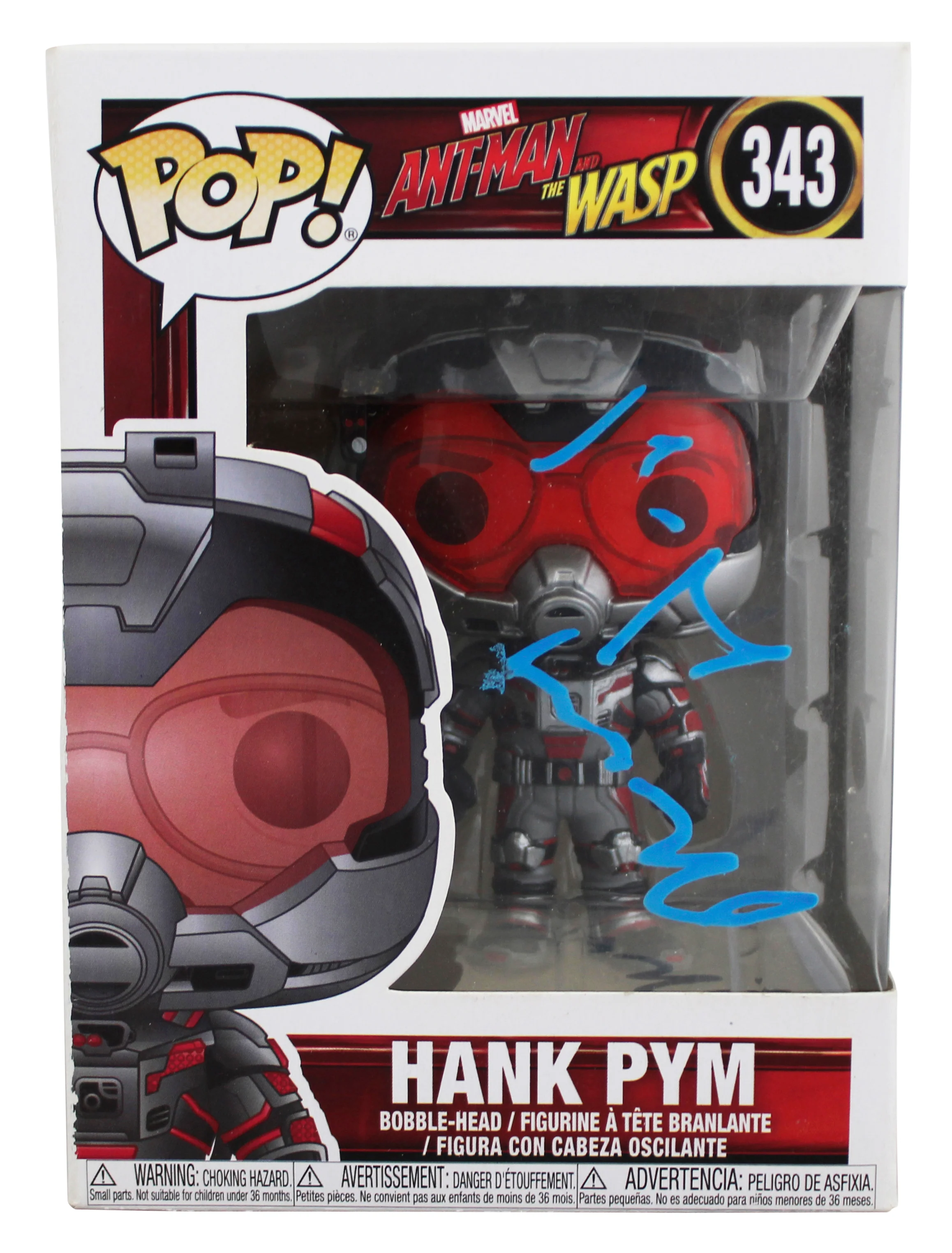 Michael Douglas Ant-Man Signed Hank Pym #343 Funko Pop Vinyl Figure JSA #AY40654 - Image 2