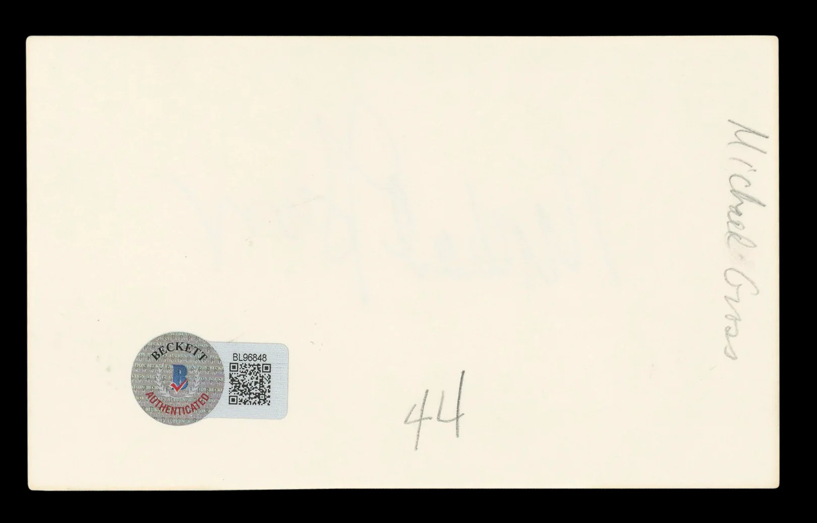Michael Gross Family Ties Authentic Signed 3x5 Index Card BAS #BL96848 - Image 3