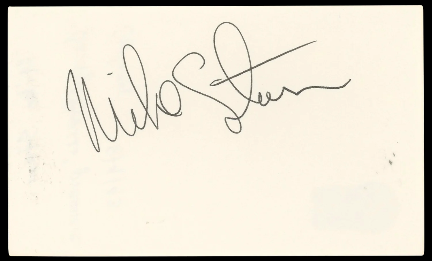 Mike Starr The Young and the Restless Signed 3x5 Index Card BAS #BN33247 - Image 2