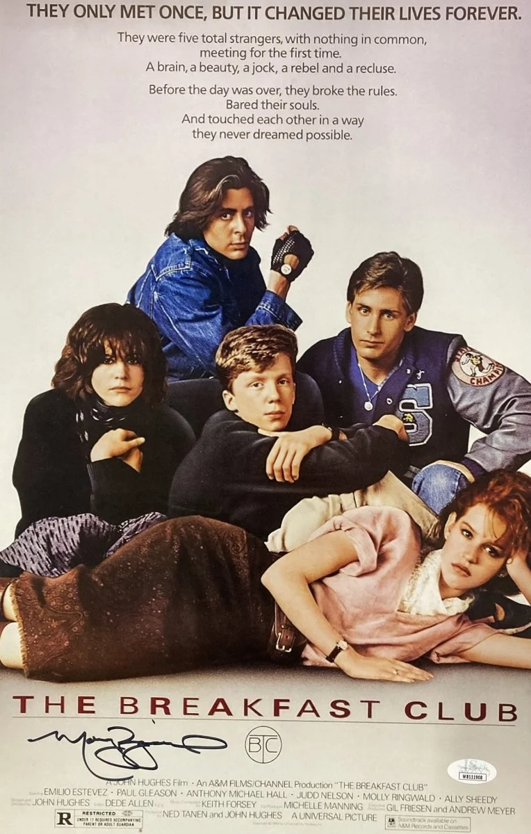 Molly Ringwald Signed 11x17 The Breakfast Club Movie Poster Photo JSA ITP - Image 5