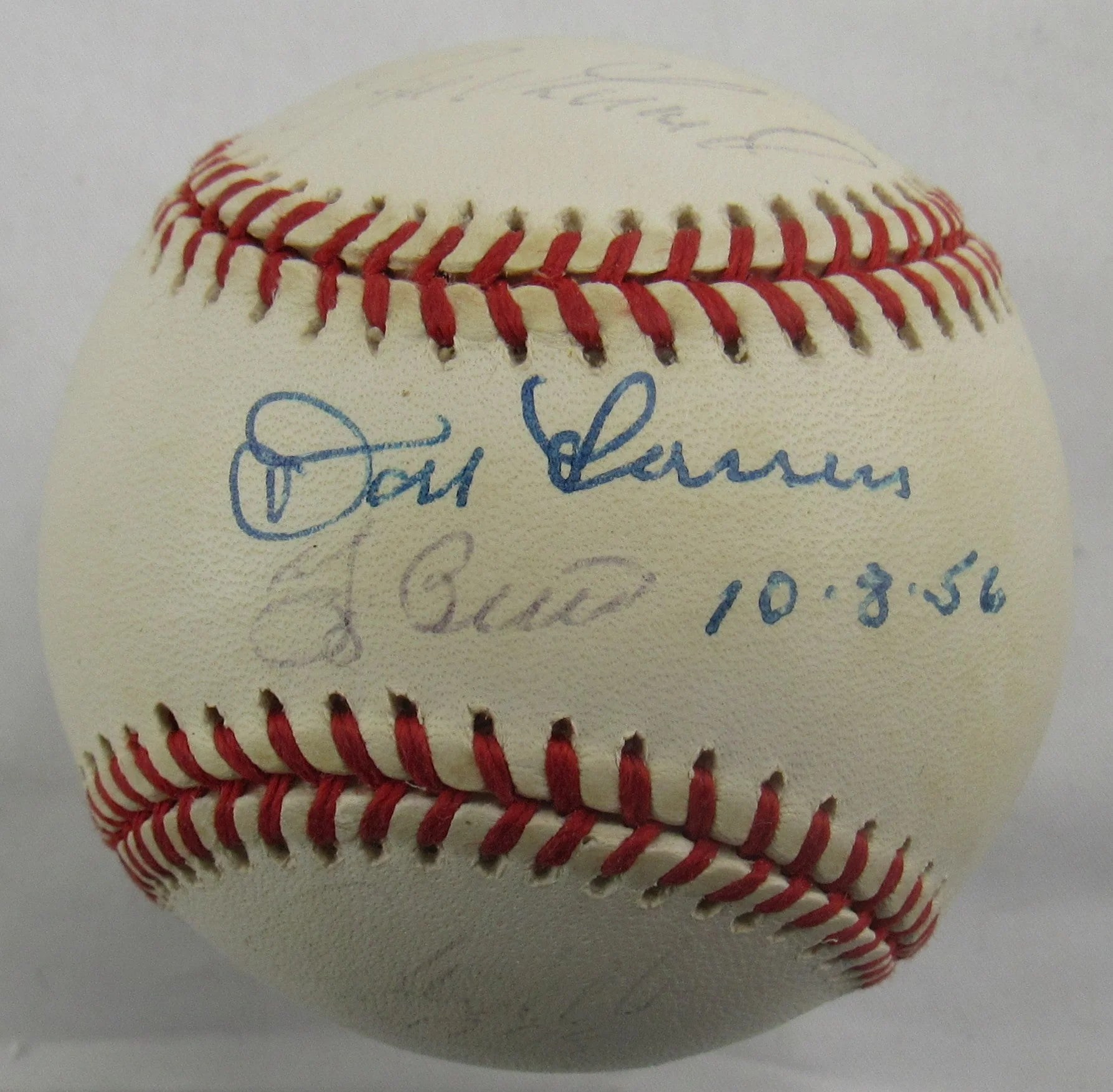 Don Larsen Yogi Berra w/4 Others - PG Yankees Ball - Multi Signed Auto Rawlings Baseball JSA CN60108