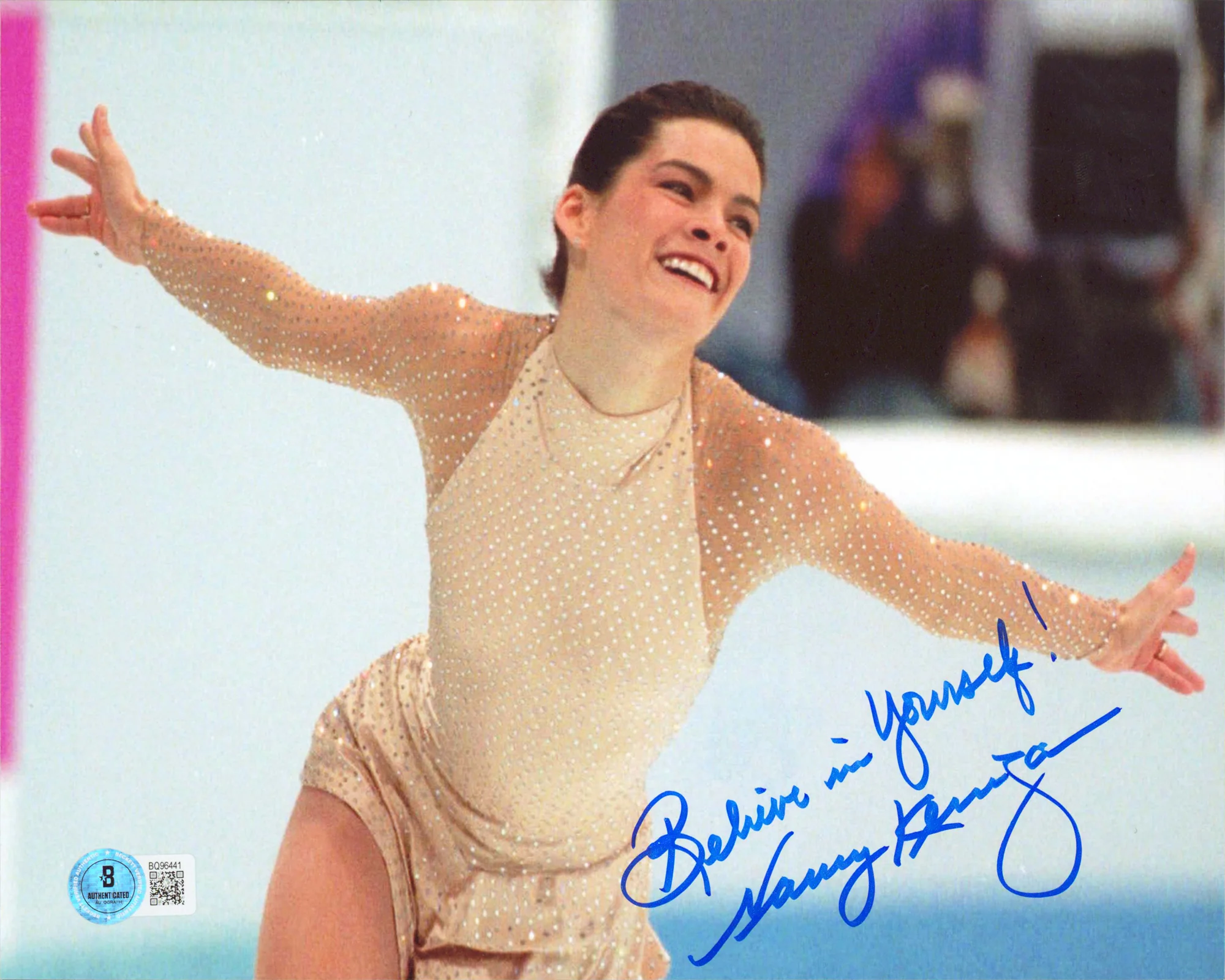Nancy Kerrigan "Believe In Yourself!" Authentic Signed 8x10 Photo BAS #BQ96441 - Image 2