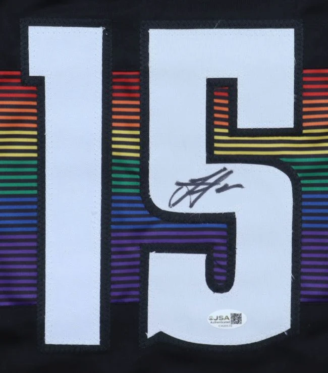 Nikola Jokic Denver Signed Black Basketball Jersey JSA QR - Image 2