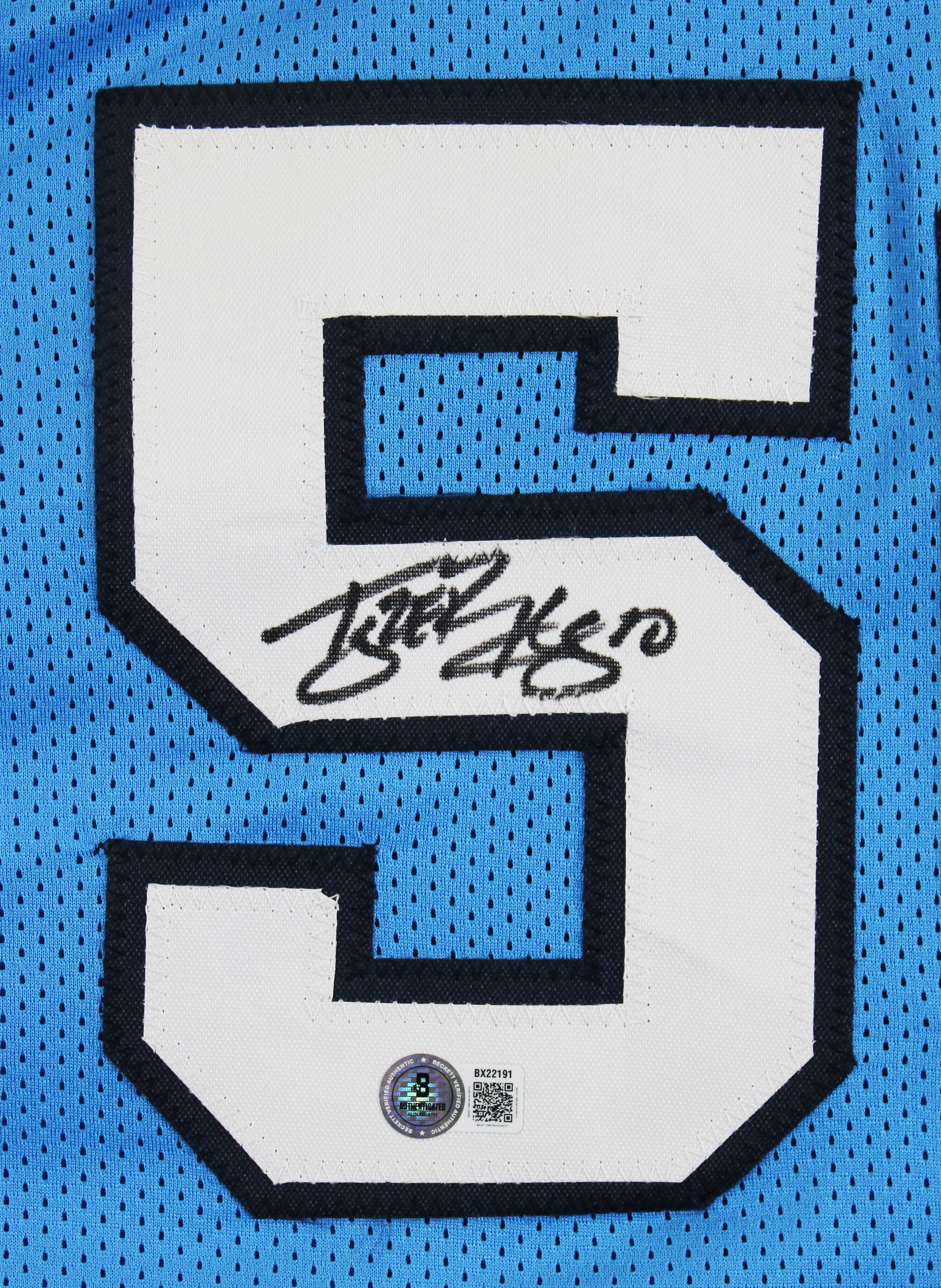 North Carolina Tyler Hansbrough Signed Carolina Blue Pro Style Jersey BAS Wit - Image 3