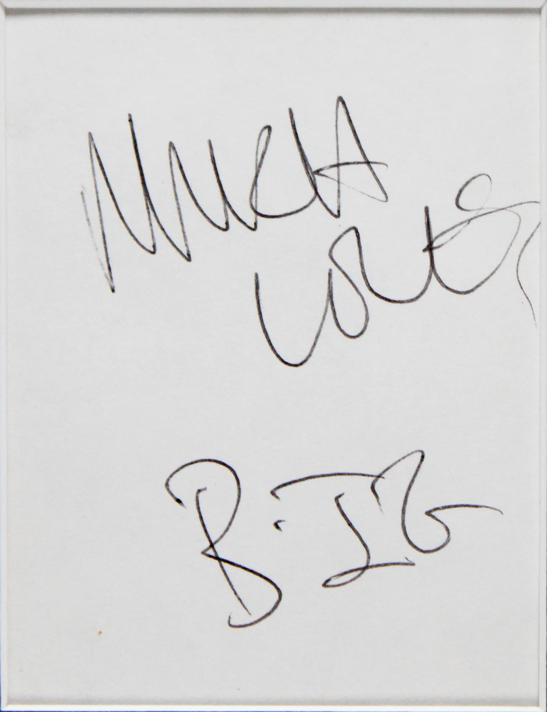 Notorious B.I.G. Much Love Signed 3x5 Cut Signature Framed Display JSA #BB65304 - Image 3