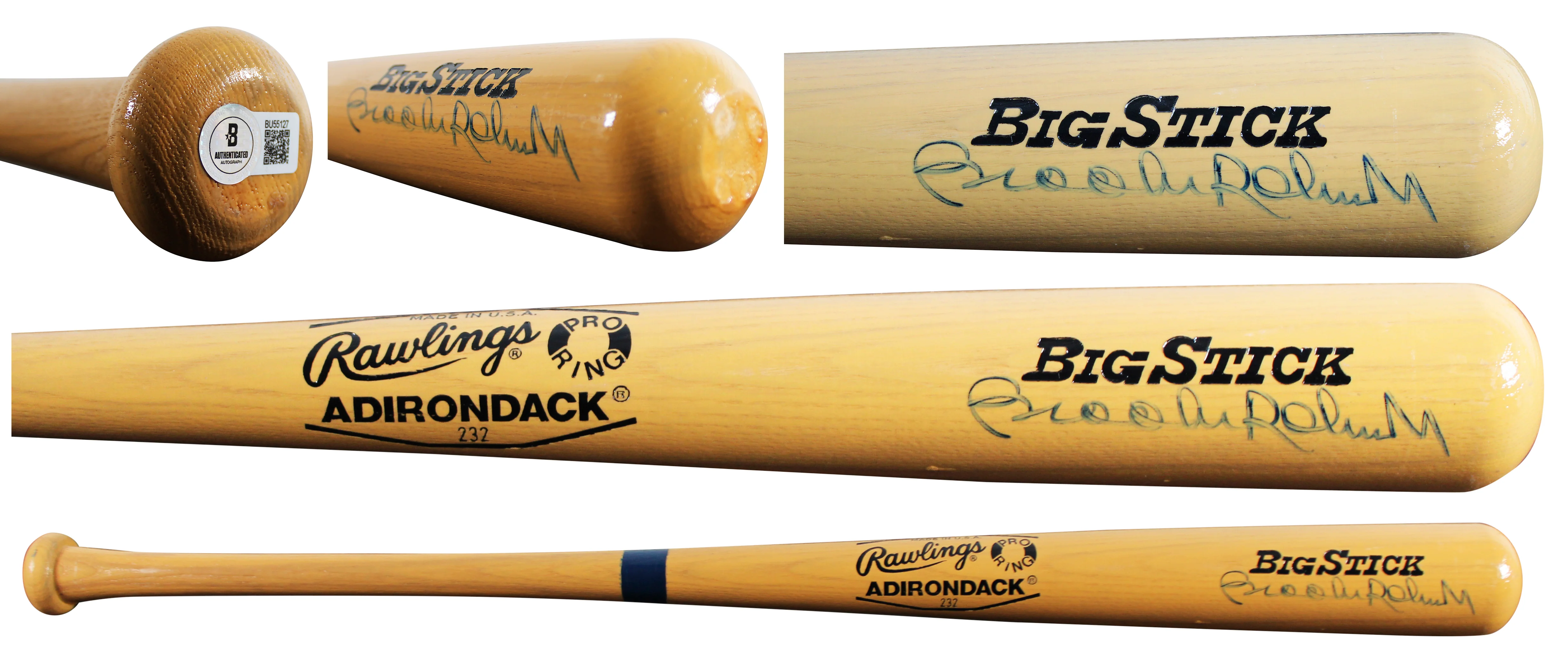 Orioles Brooks Robinson Signed Rawlings Big Stick Baseball Bat BAS #BU55127 - Image 2