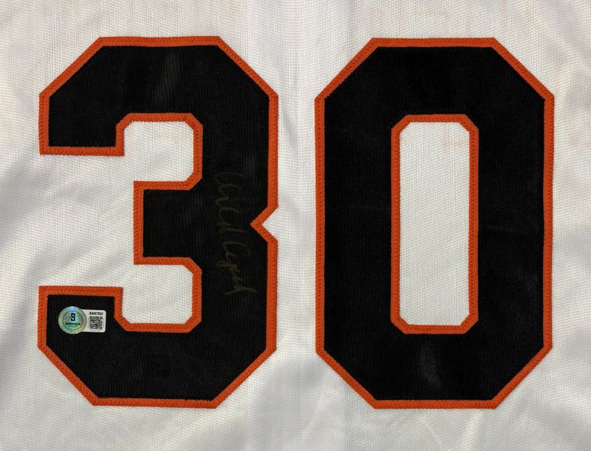 Orlando Cepeda San Francisco Signed White Baseball Jersey BAS - Image 2