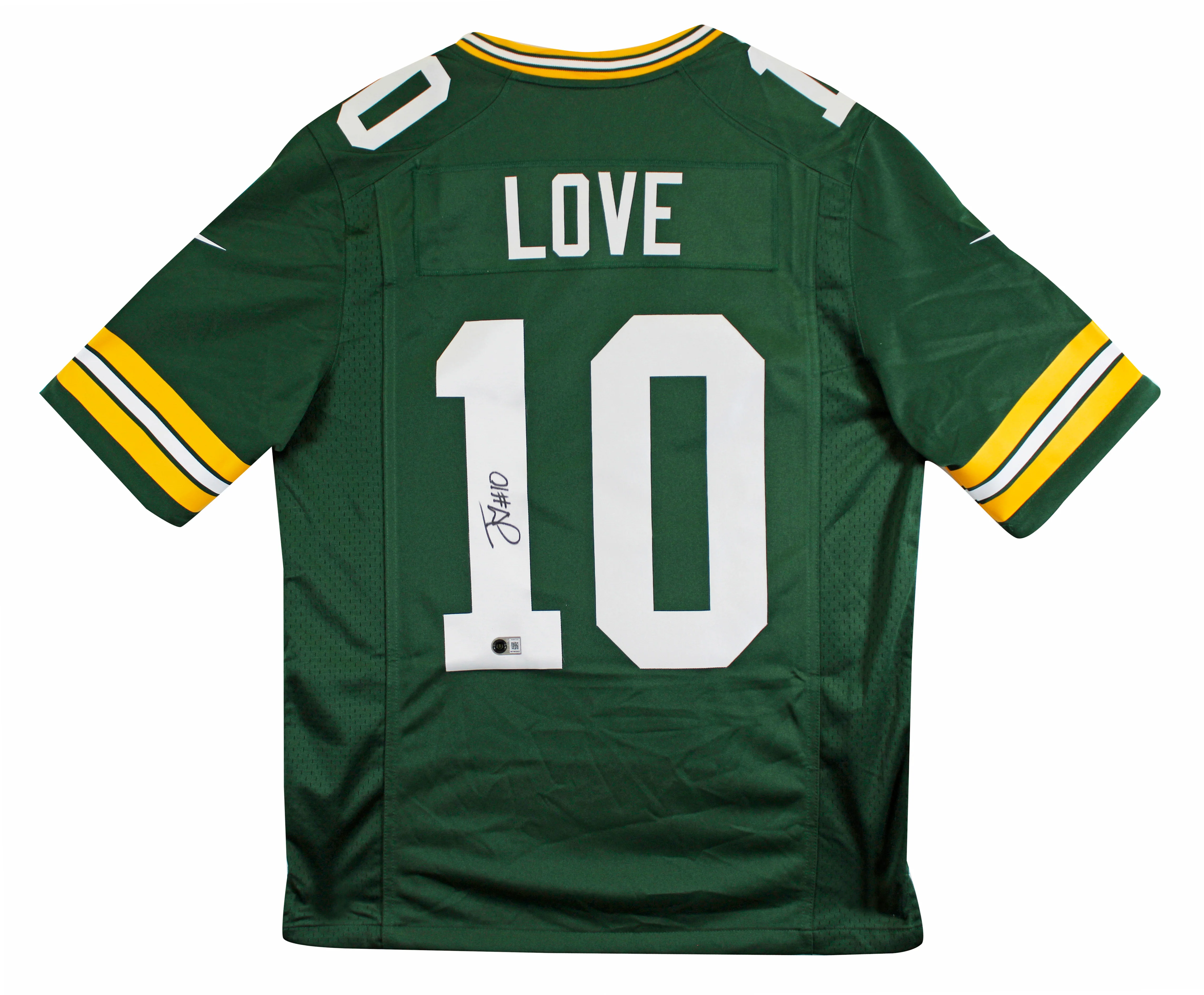 Packers Jordan Love Authentic Signed Green Nike Limited Jersey BAS Witnessed