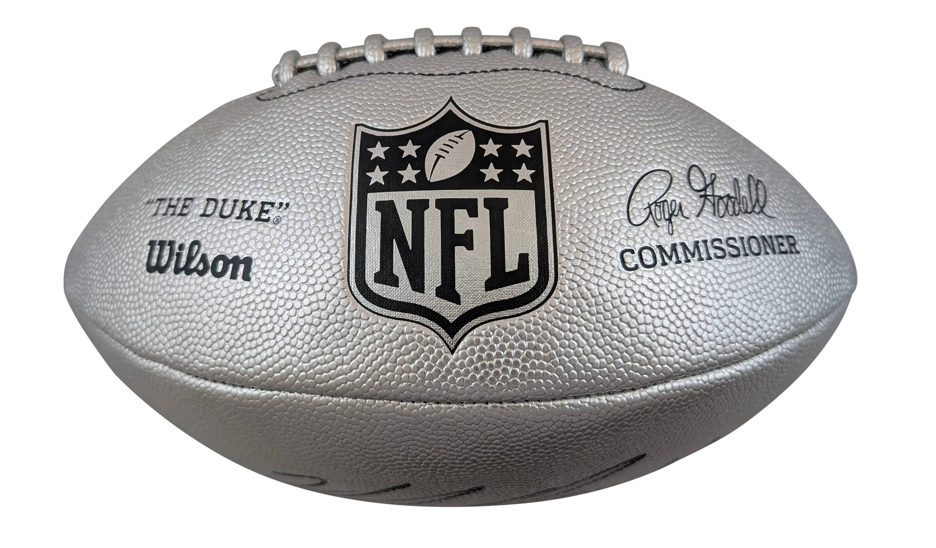 Packers Micah Parsons Signed Wilson Replica Duke Silver Football W/ Case Fan - Image 5