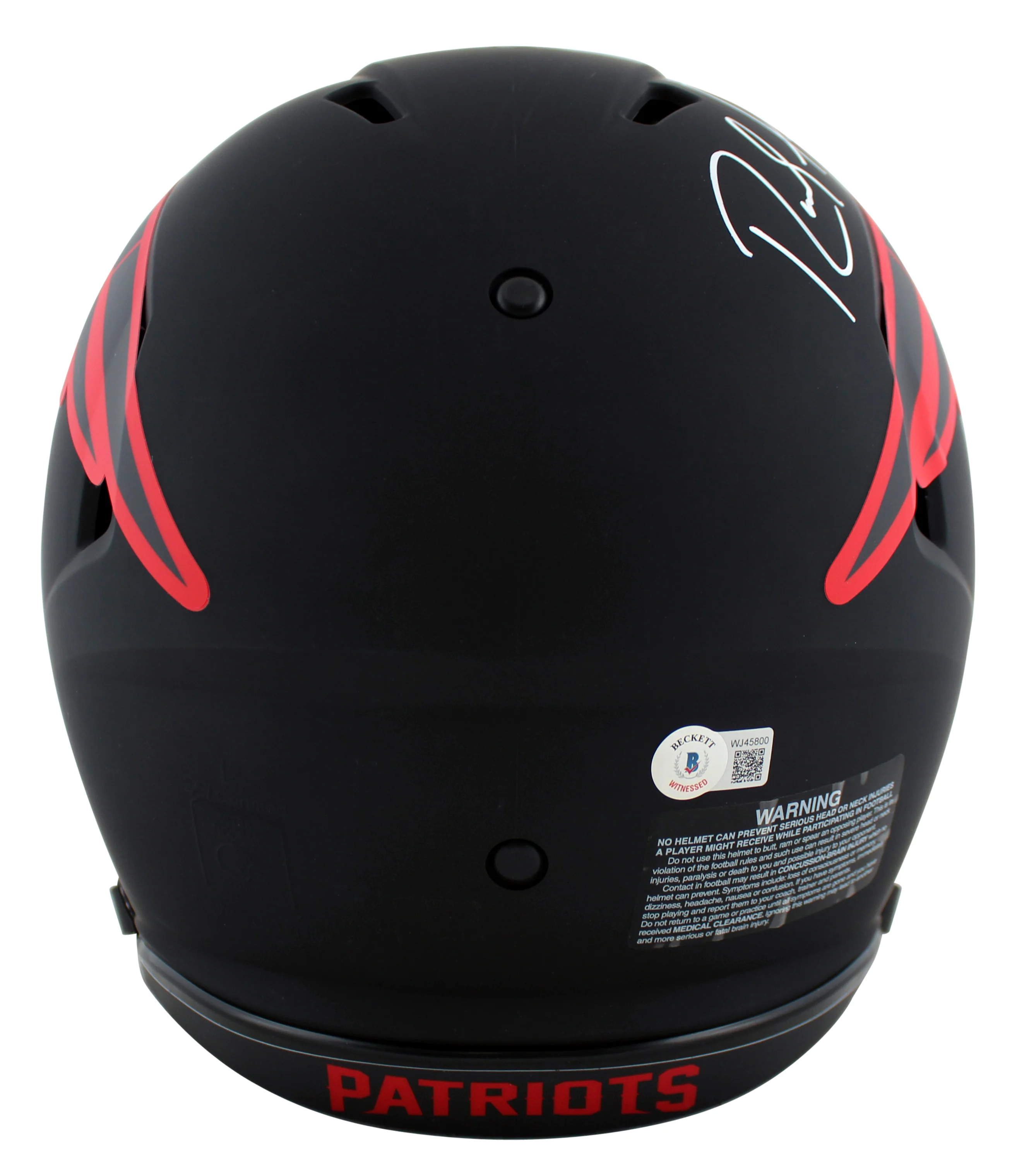Patriots Randy Moss HOF 18 Signed Eclipse F/S Speed Proline Helmet w/ case BAS W - Image 4