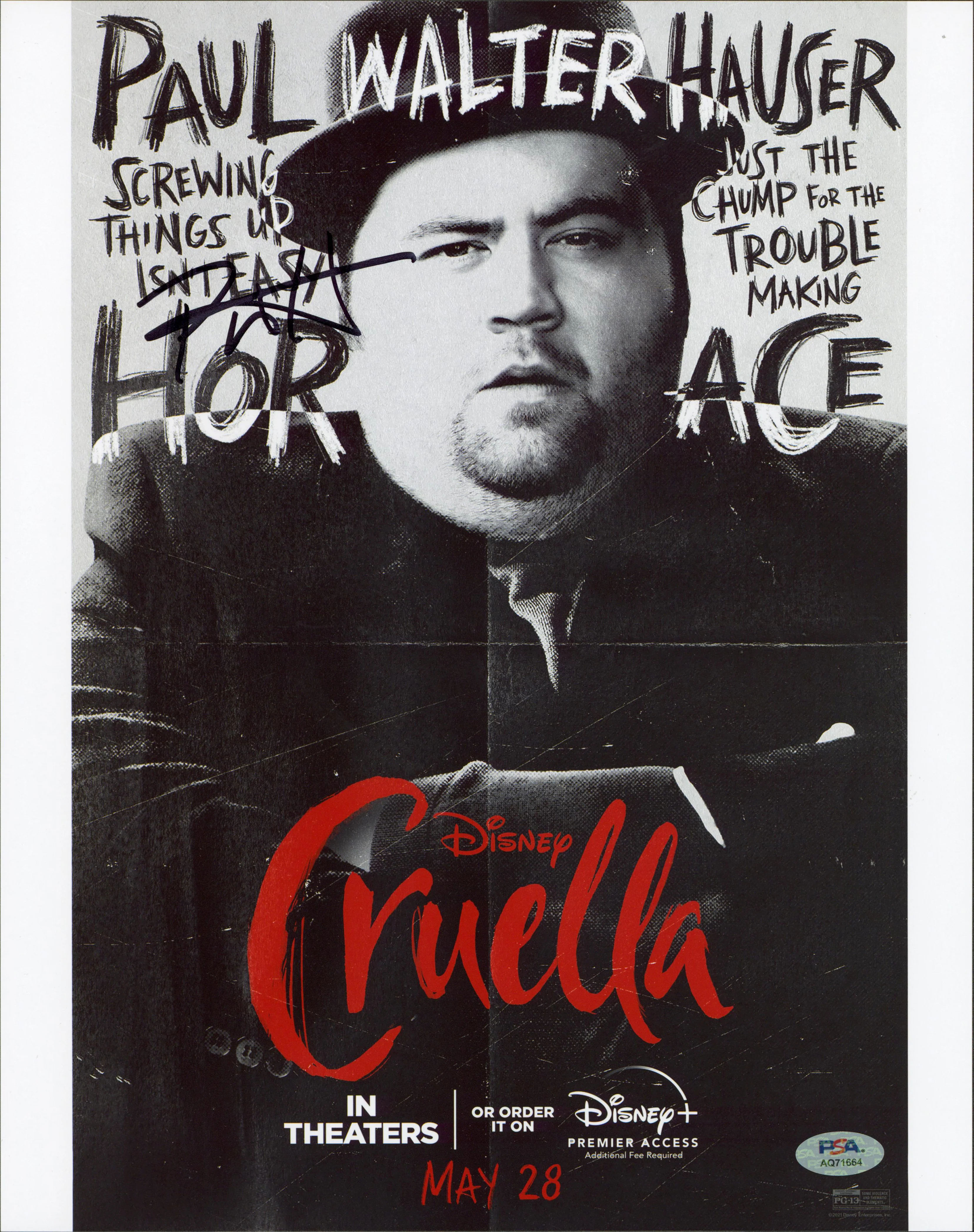 Paul Walter Hauser Cruella Authentic Signed 11x14 Vertical Photo PSA #AQ71664 - Image 2