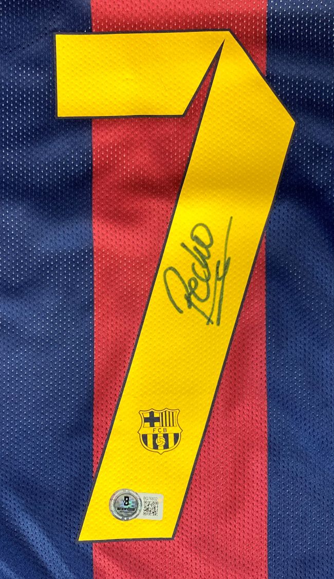 Pedro Signed Barcelona Nike Soccer Jersey BAS - Image 2