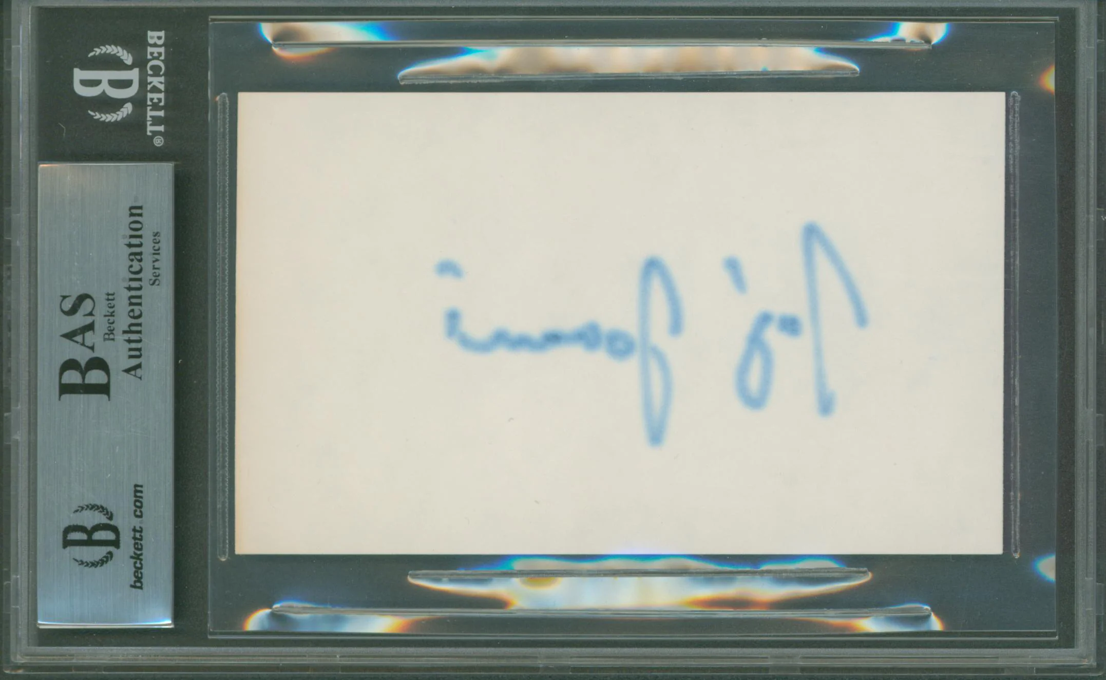 Penguins Jaromir Jagr Authentic Signed 3x5 Index Card Autographed BAS Slabbed 2 - Image 3