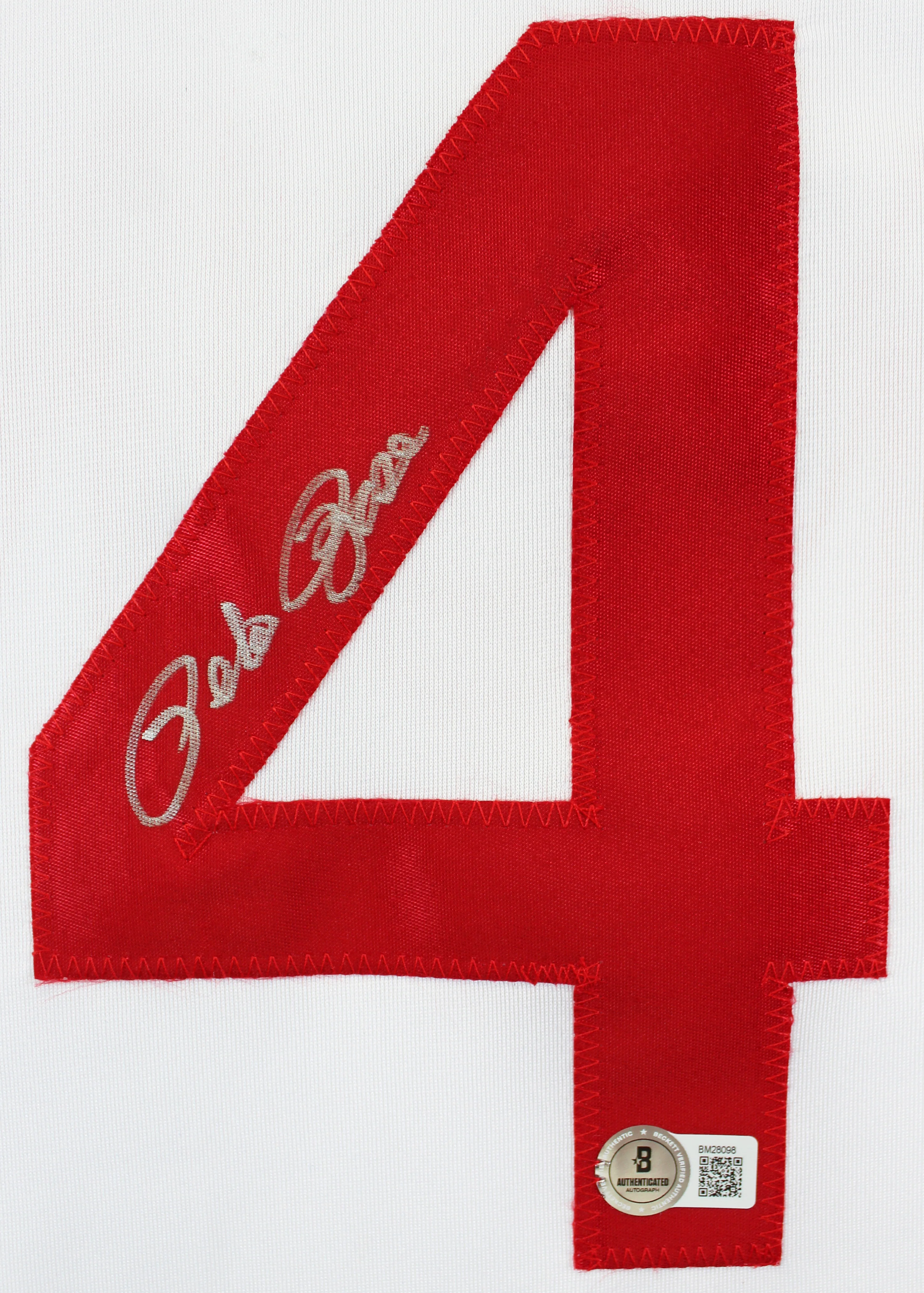 Pete Rose Authentic Signed White Pro Style Jersey Autographed BAS - Image 3