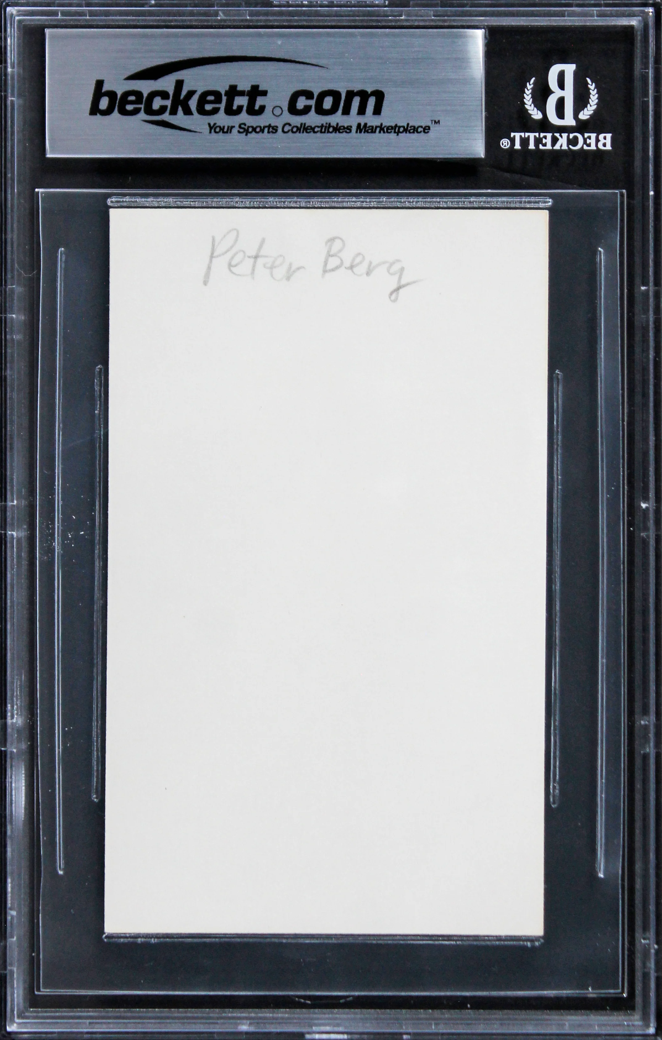 Peter Berg Patriots Day Authentic Signed 3x5 Index Card BAS Slabbed 4 - Image 3