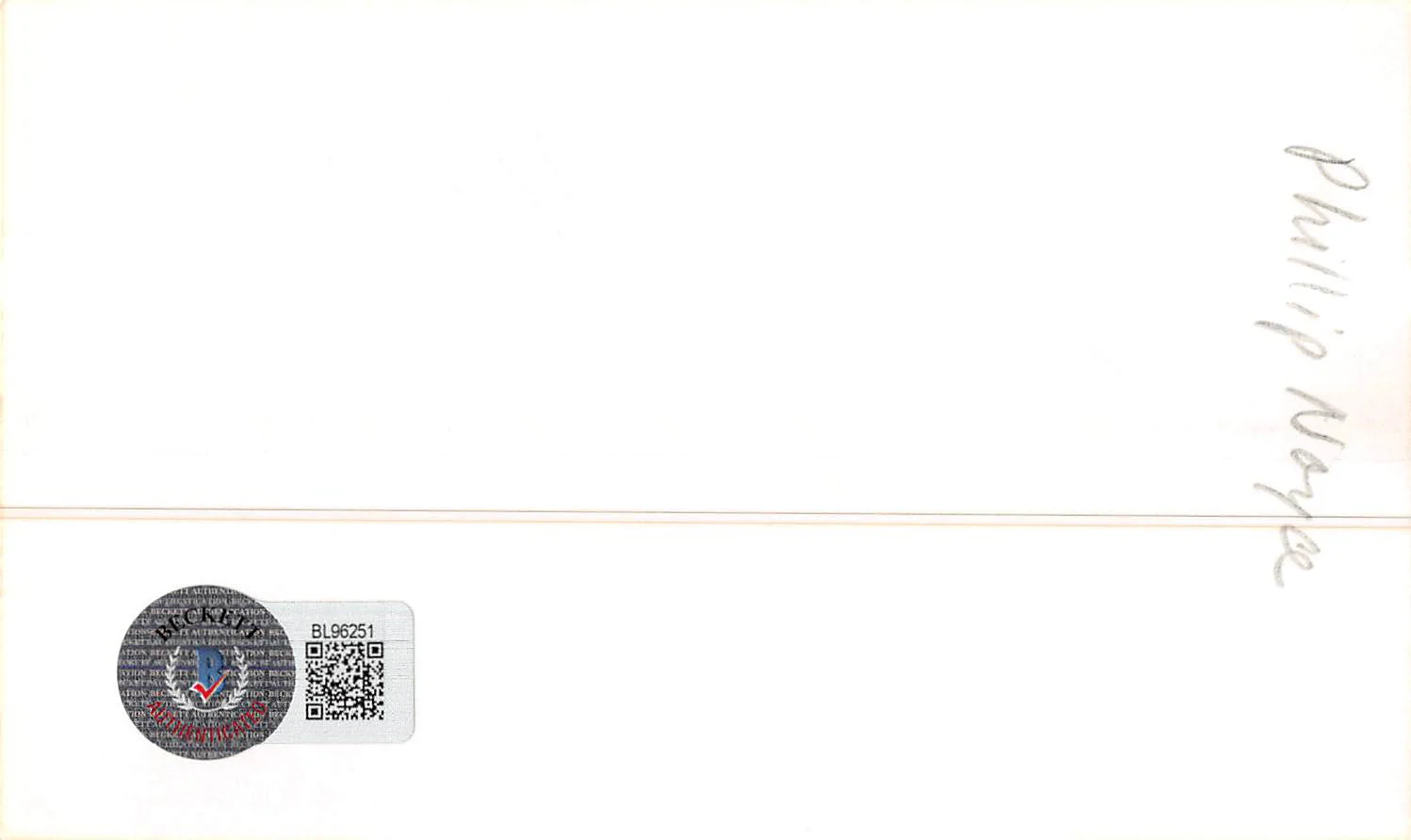 Phillip Noyce The Giver Authentic Signed 3x5 Index Card Autographed BAS #BL96251 - Image 3