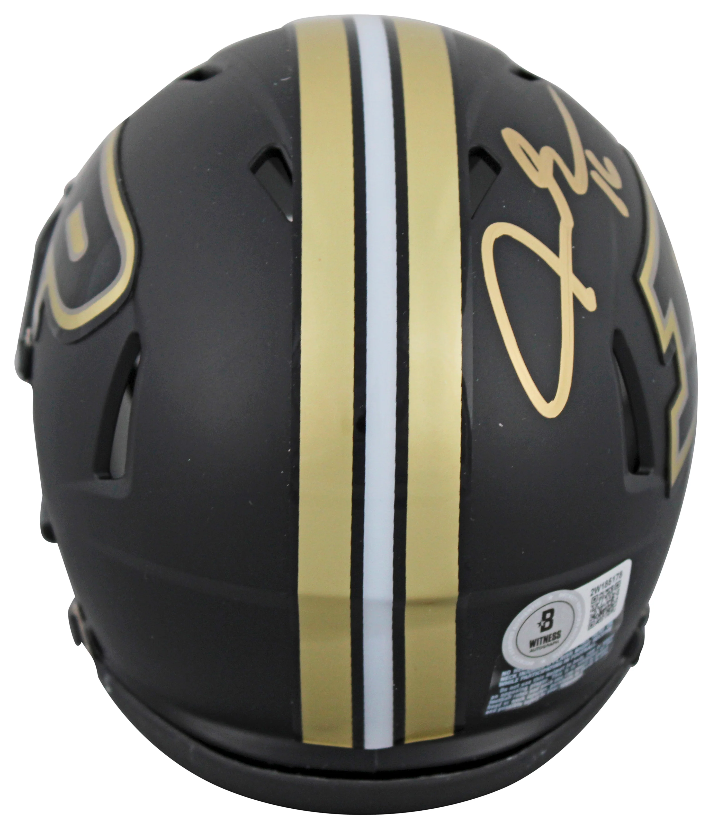 Purdue Aidan O'Connell Signed 2024 Black Speed Mini Helmet W/ Case BAS Witness - Image 4