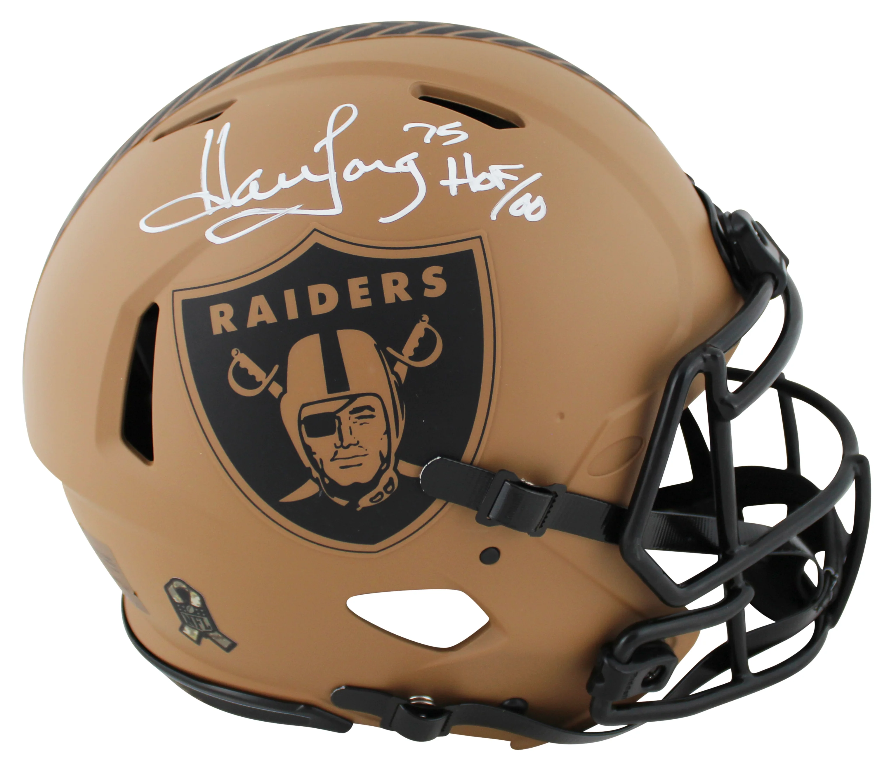 Raiders Howie Long "HOF 00" Signed STS II F/S Speed Proline Helmet BAS Witnessed - Image 2