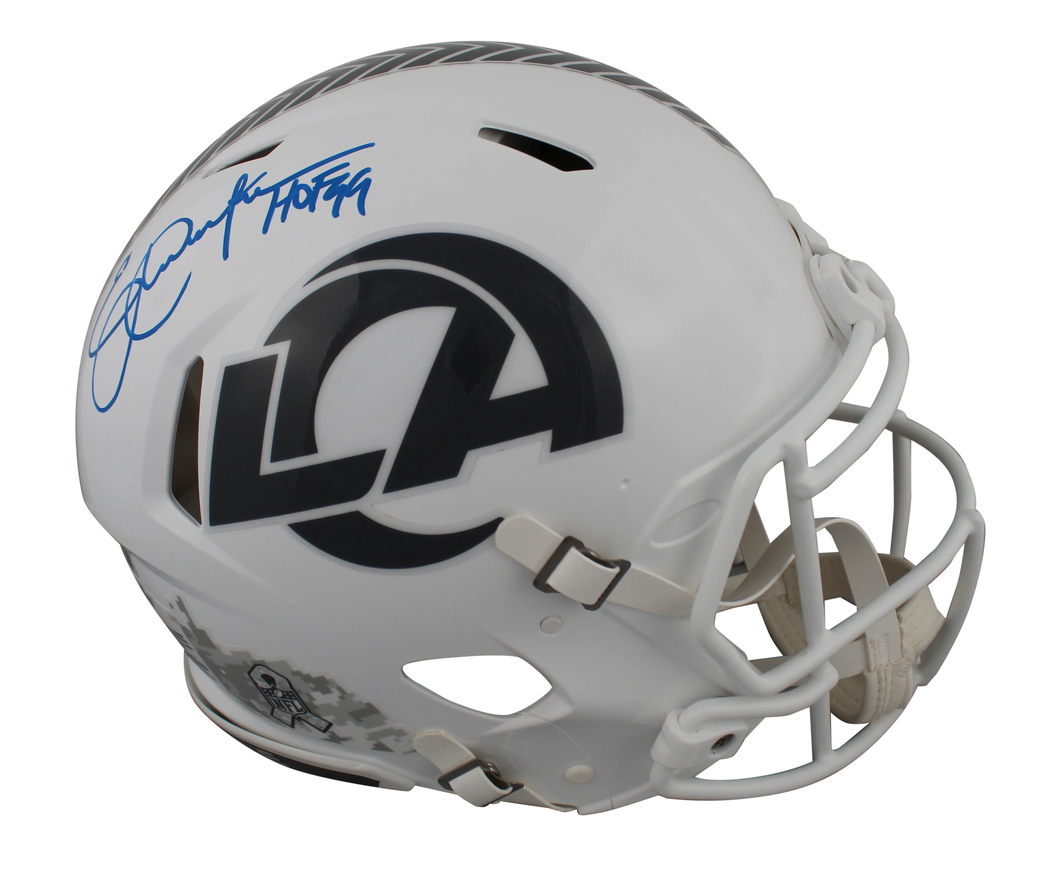 Rams Eric Dickerson "HOF" Signed STS III F/S Speed Proline Helmet W/ Case BAS W - Image 3