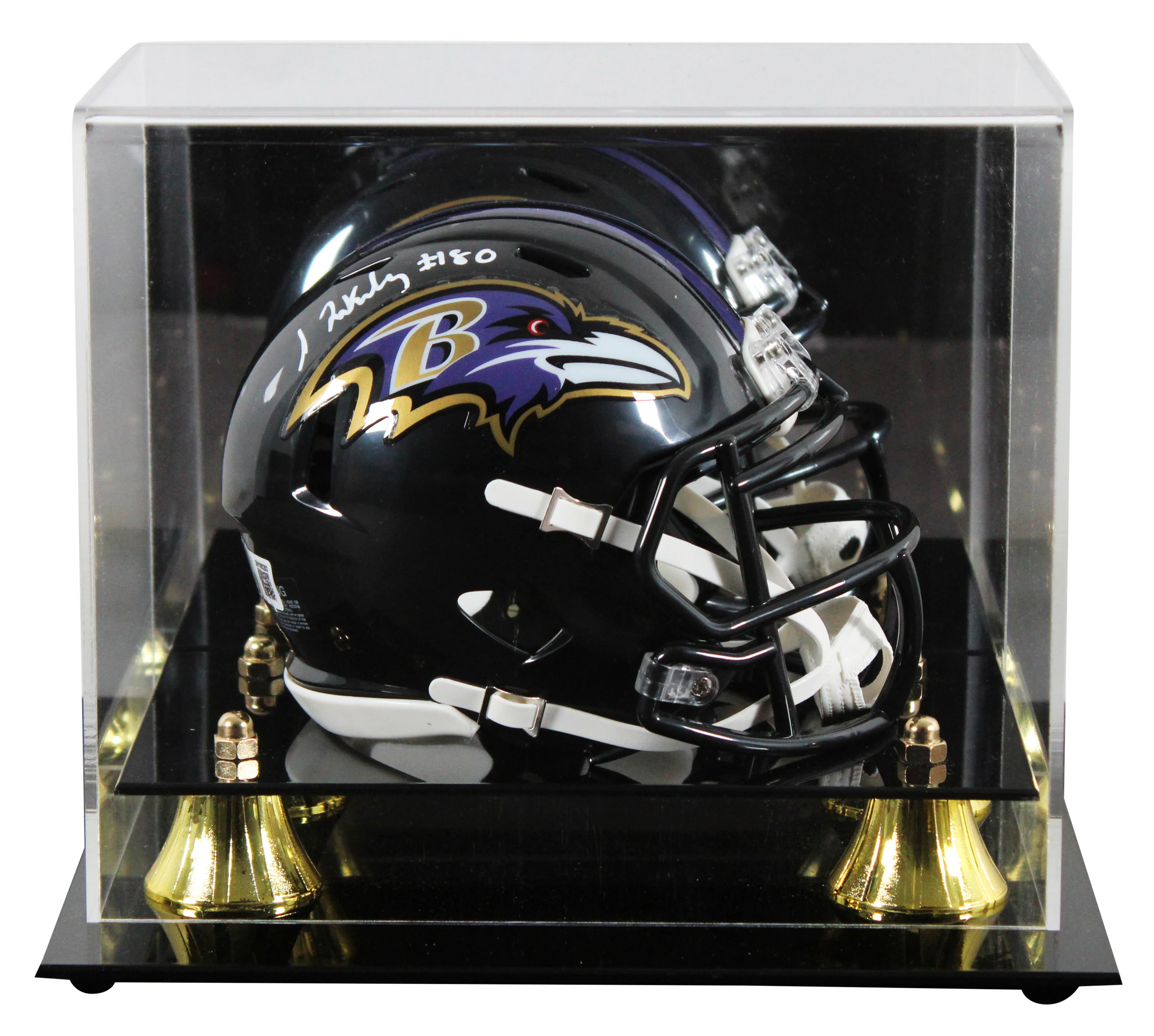 Ravens Isaiah Likely Authentic Signed Speed Mini Helmet W/ Case BAS Witnessed - Image 2