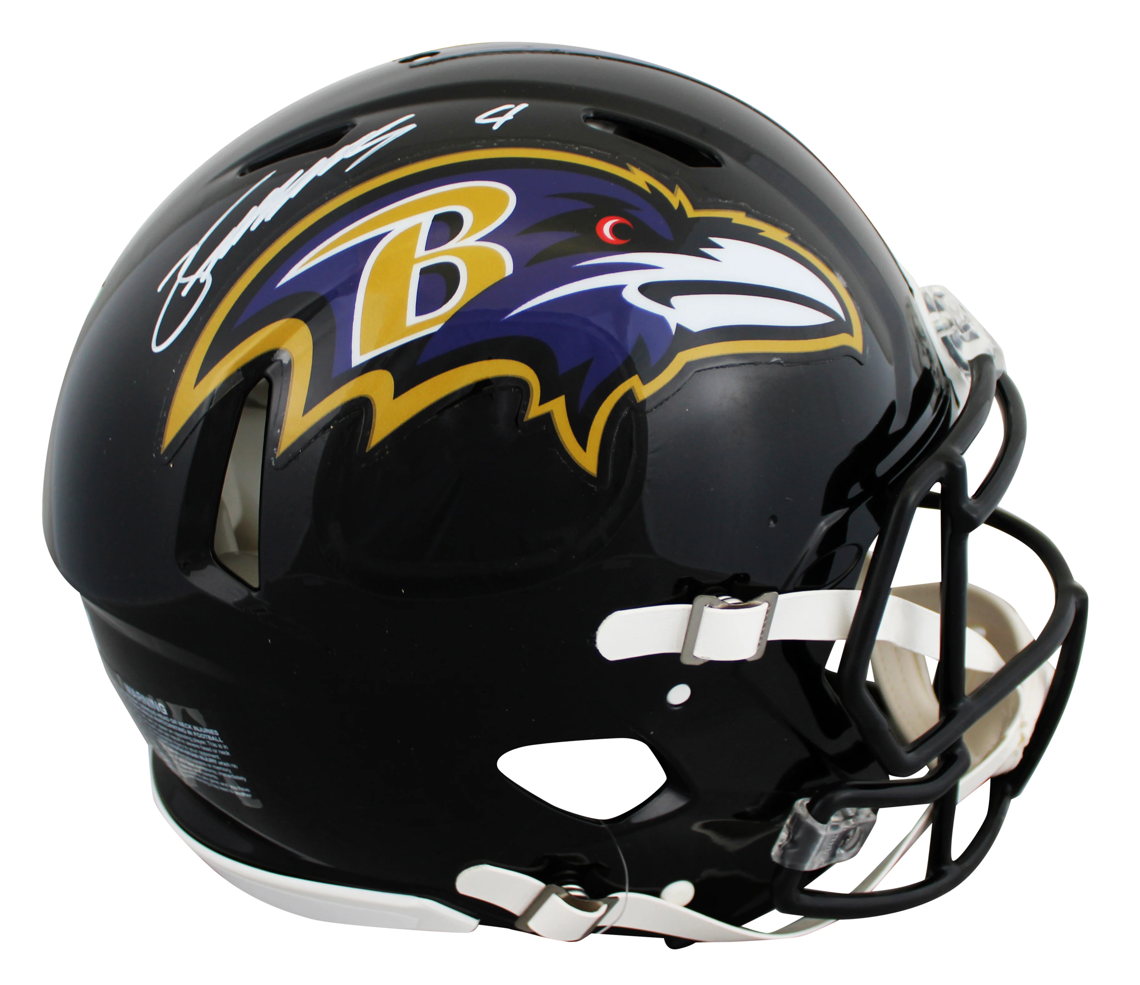 Ravens Zay Flowers Authentic Signed Riddell Full Size Speed Proline Helmet BAS - Image 2