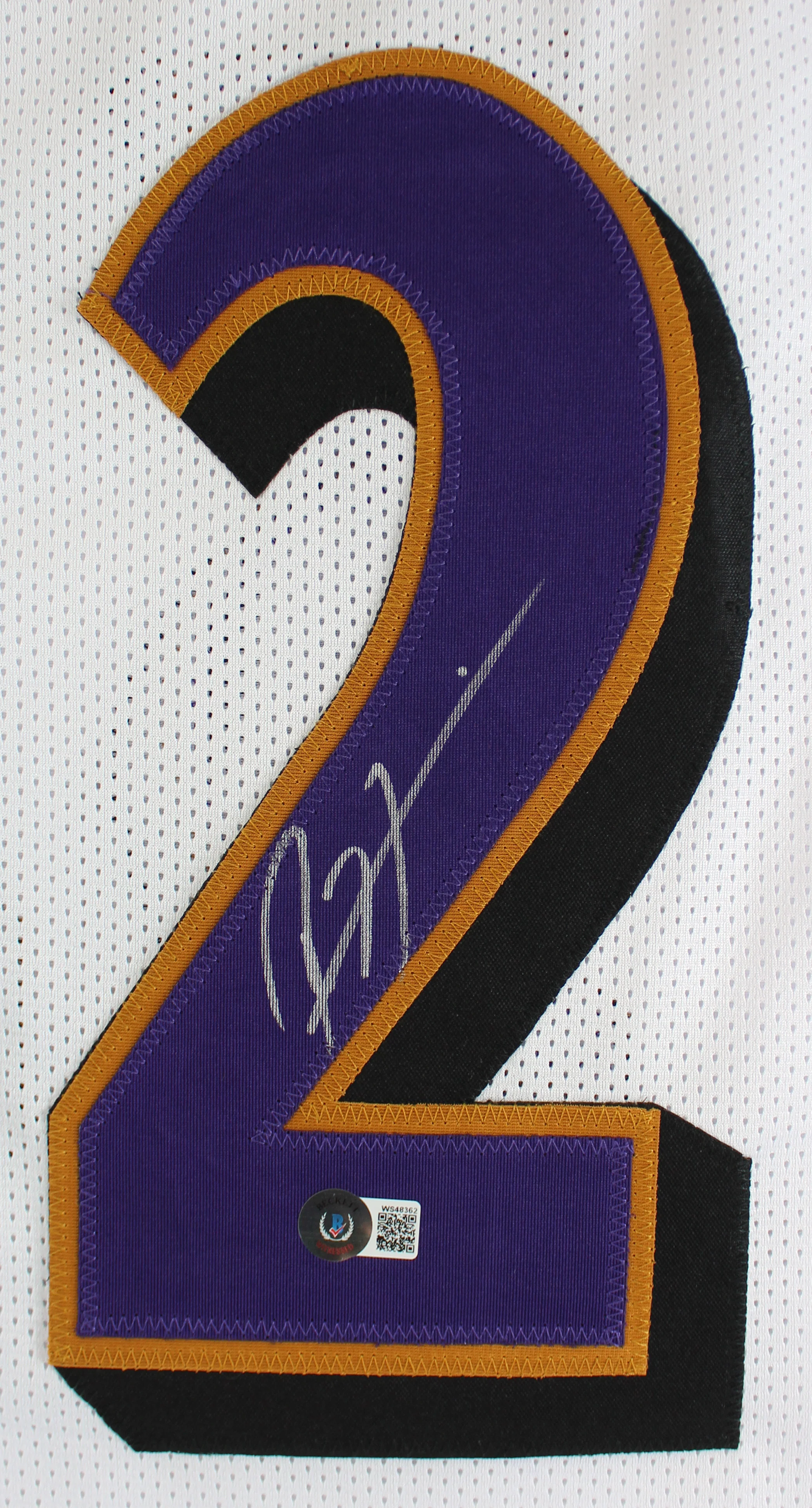 Ray Lewis Authentic Signed White Pro Style Jersey Autographed PSA/BAS Witnessed - Image 3