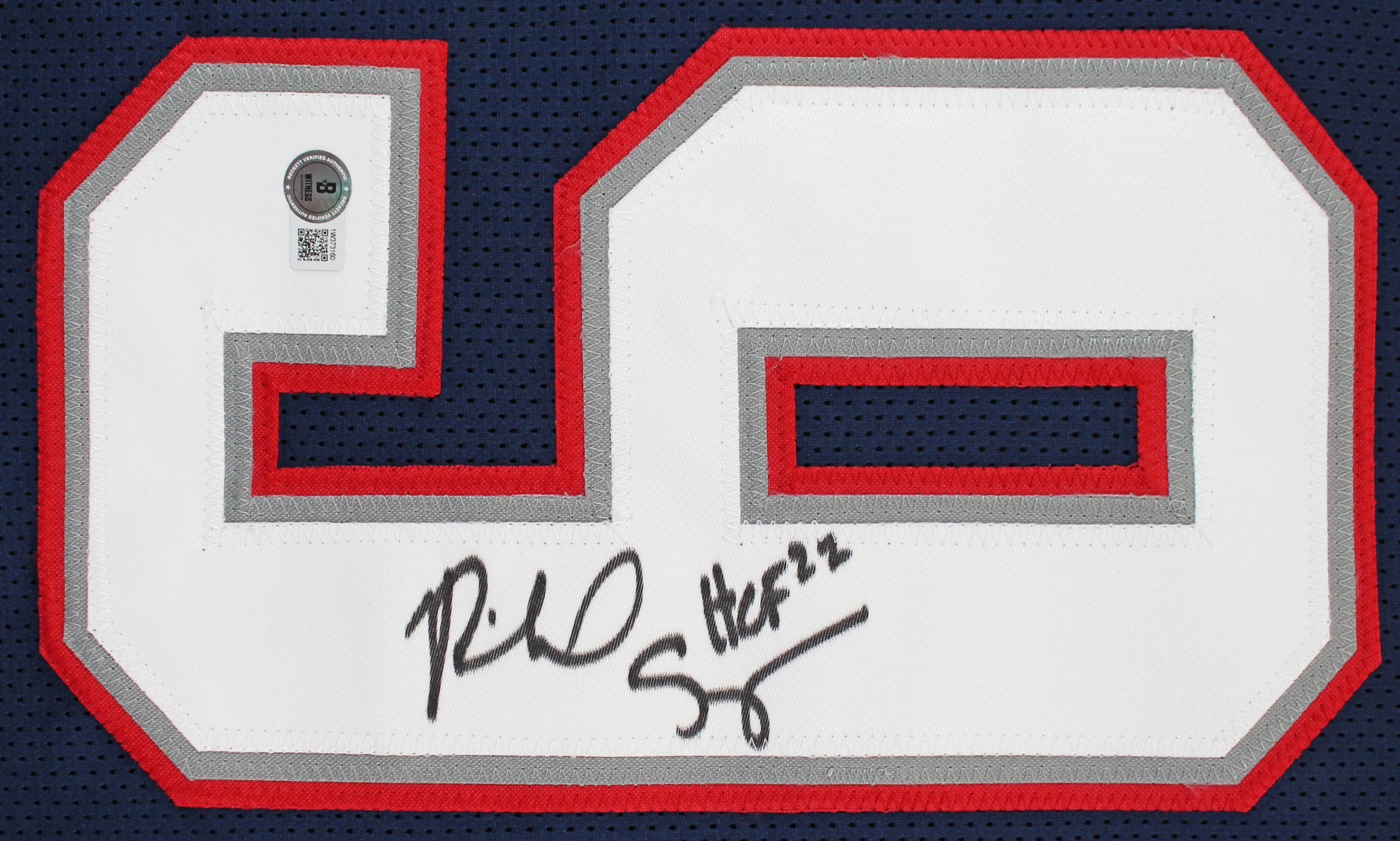 Richard Seymour "HOF 22" Authentic Signed Navy Pro Style Jersey BAS Witnessed - Image 3