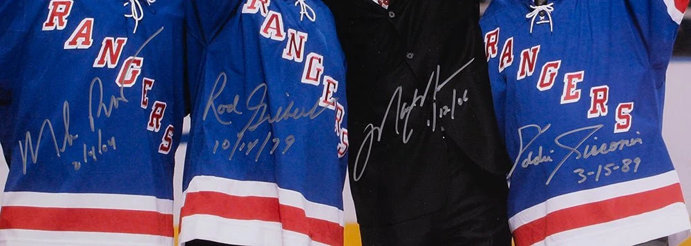 Richter Gilbert Messier Giacomin Signed Framed Rangers 16x20 Photo Fanatics - Image 2