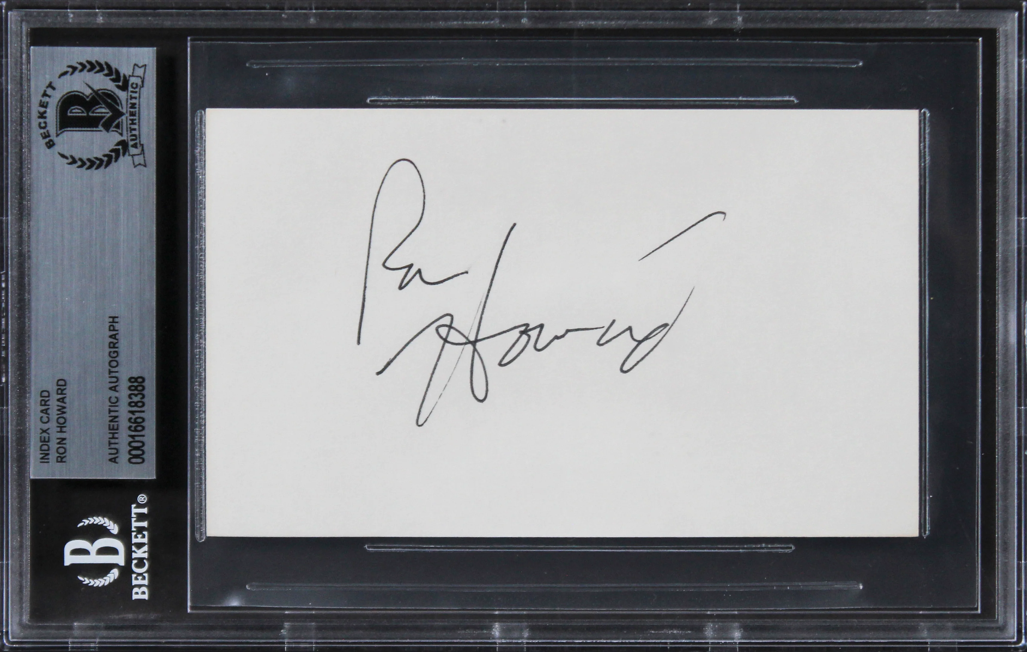 Ron Howard Happy Days Authentic Signed 3x5 Index Card Autographed BAS Slabbed 2 - Image 2
