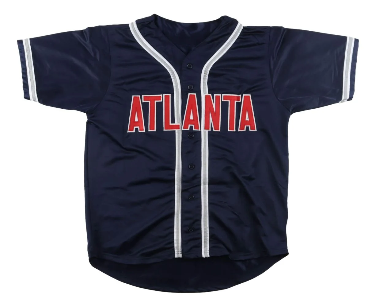 Ronald Acuna Jr Atlanta Signed Navy Blue Baseball Jersey JSA - Image 3