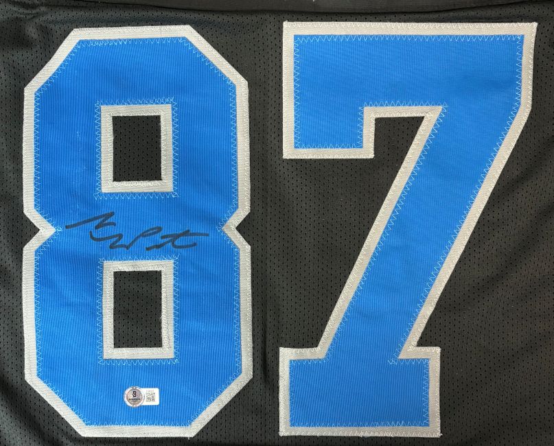 Sam LaPorta Detroit Signed Black Football Jersey BAS ITP - Image 2
