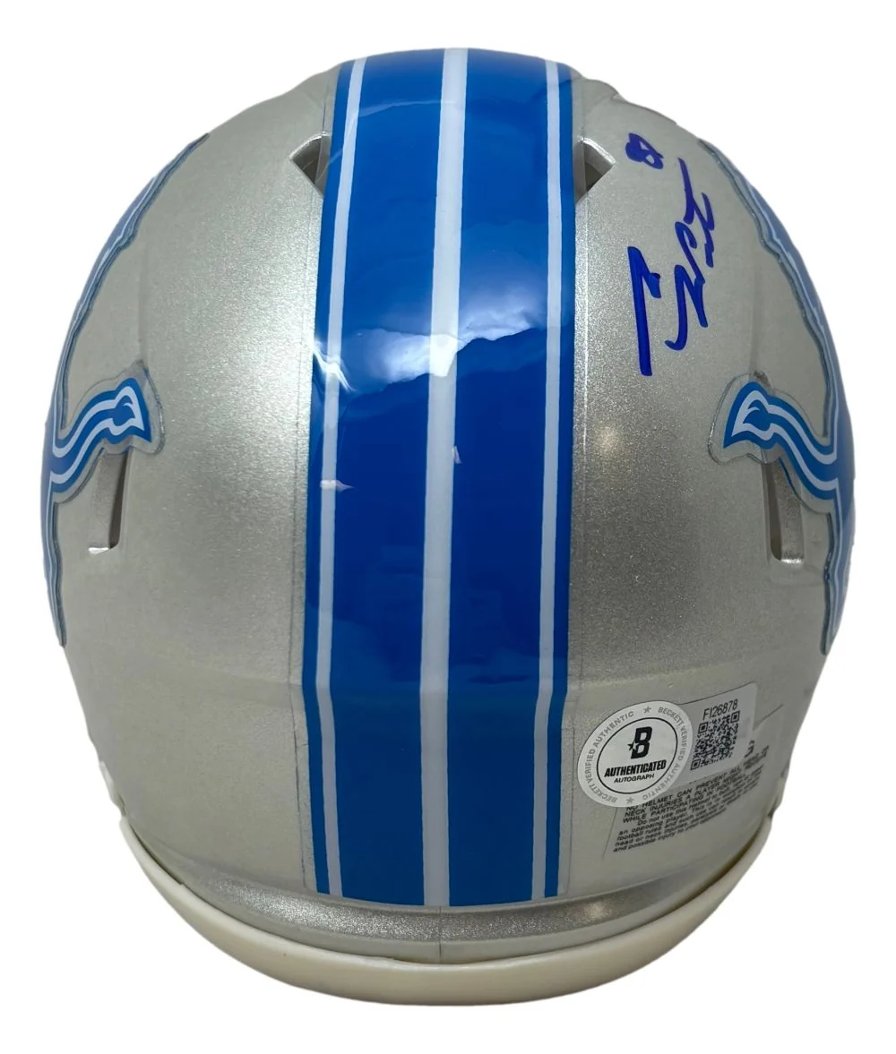 Sam LaPorta Signed Detroit Lions Mini Speed Helmet BAS w/ Case - Image 2
