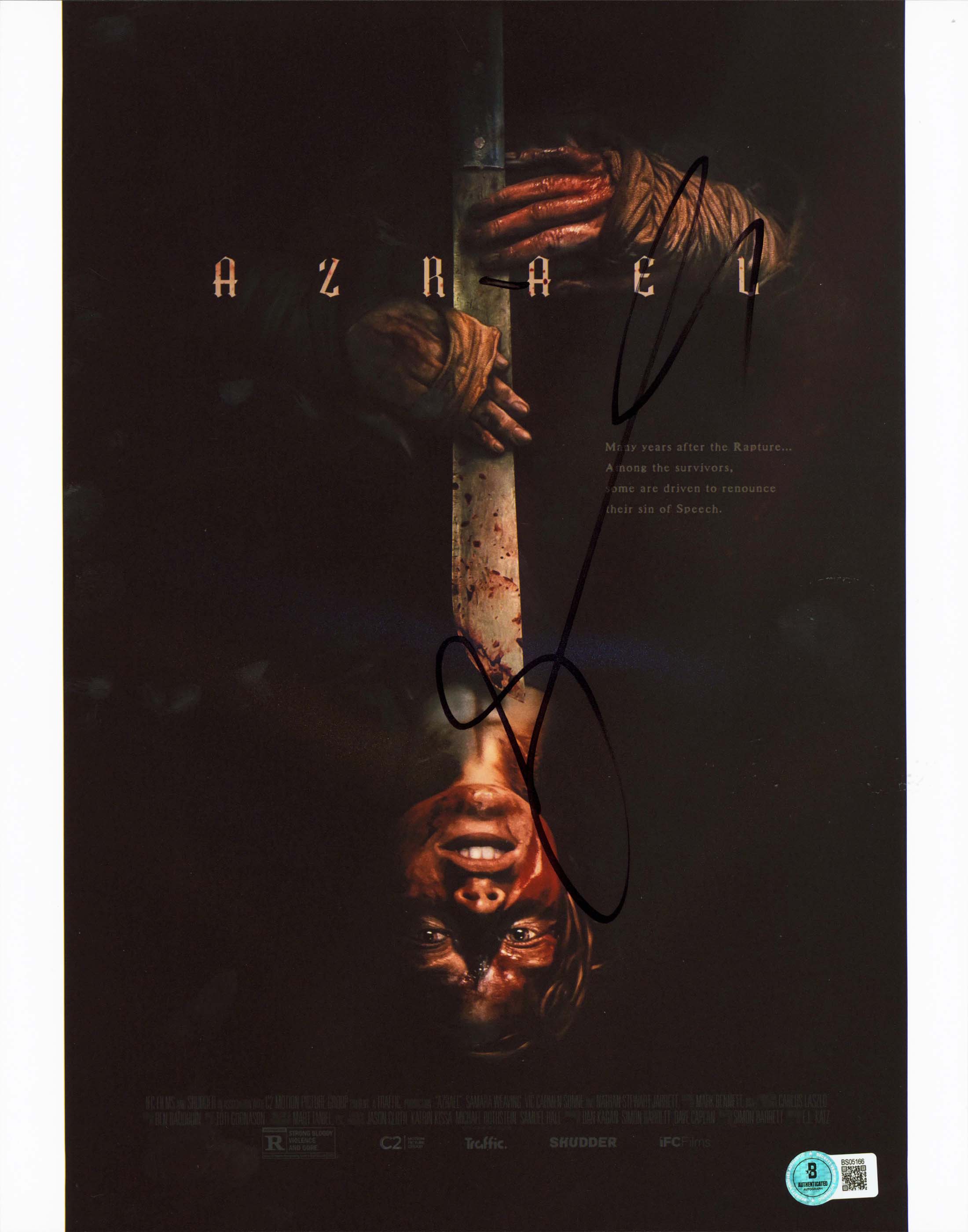 Samara Weaving Azrael Authentic Signed 11x14 Vertical Photo BAS #BS05166 - Image 2