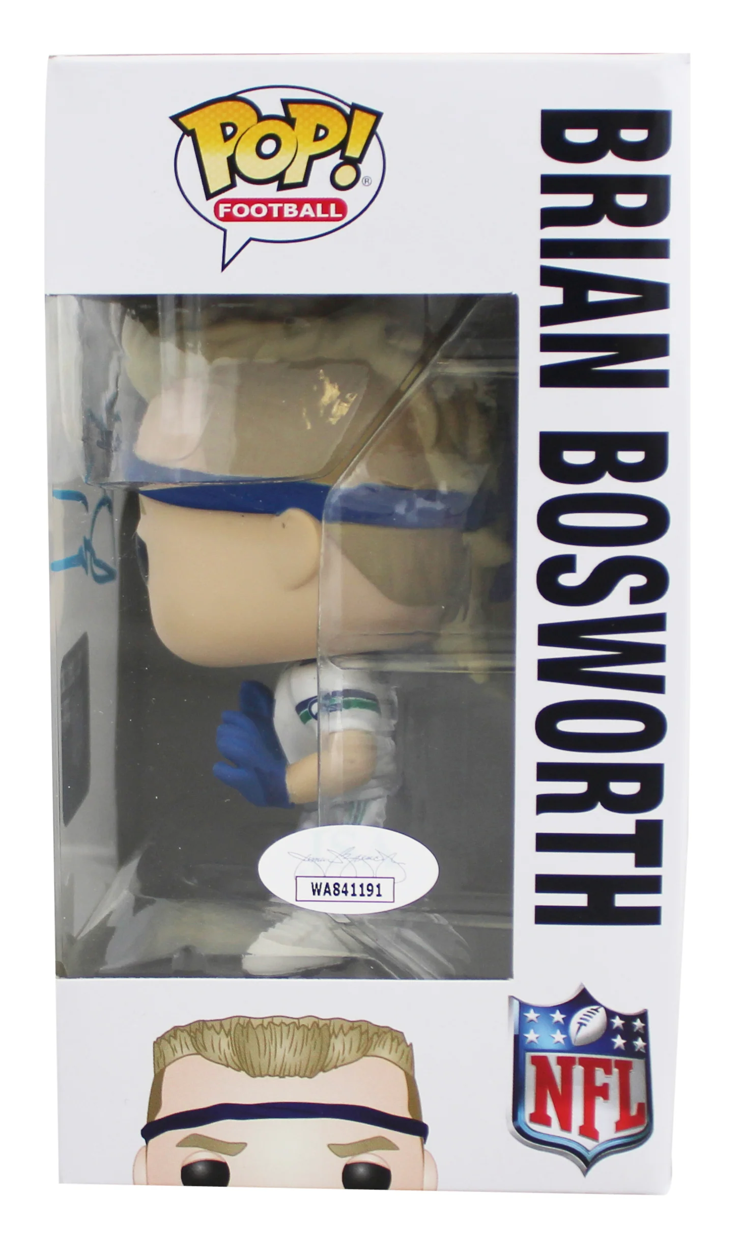 Seahawks Brian Bosworth Authentic Signed #113 Funko Pop Vinyl Figure JSA Witness - Image 4